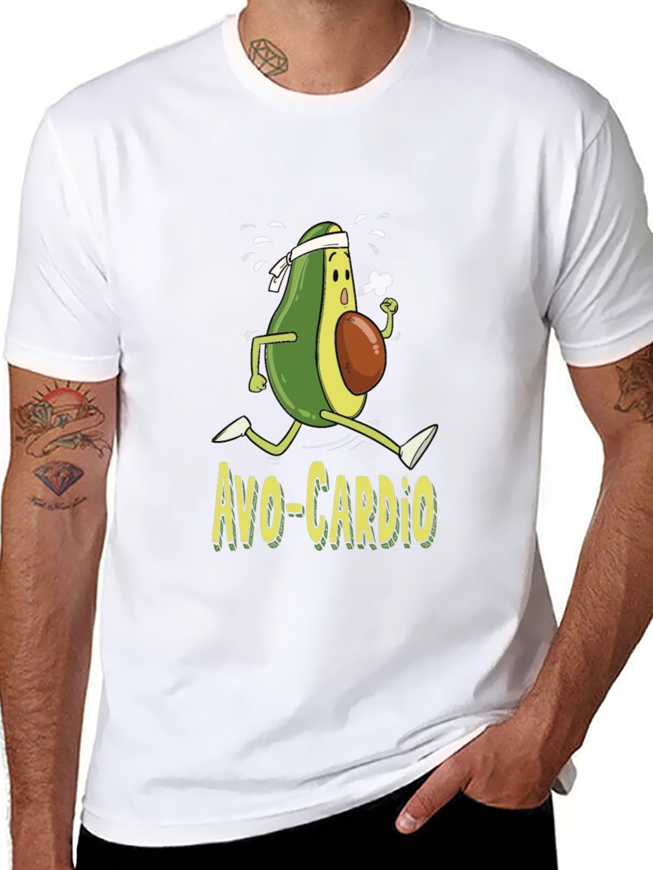 Avo-Cardio T-Shirt Funny Avocado Running Workout Tee