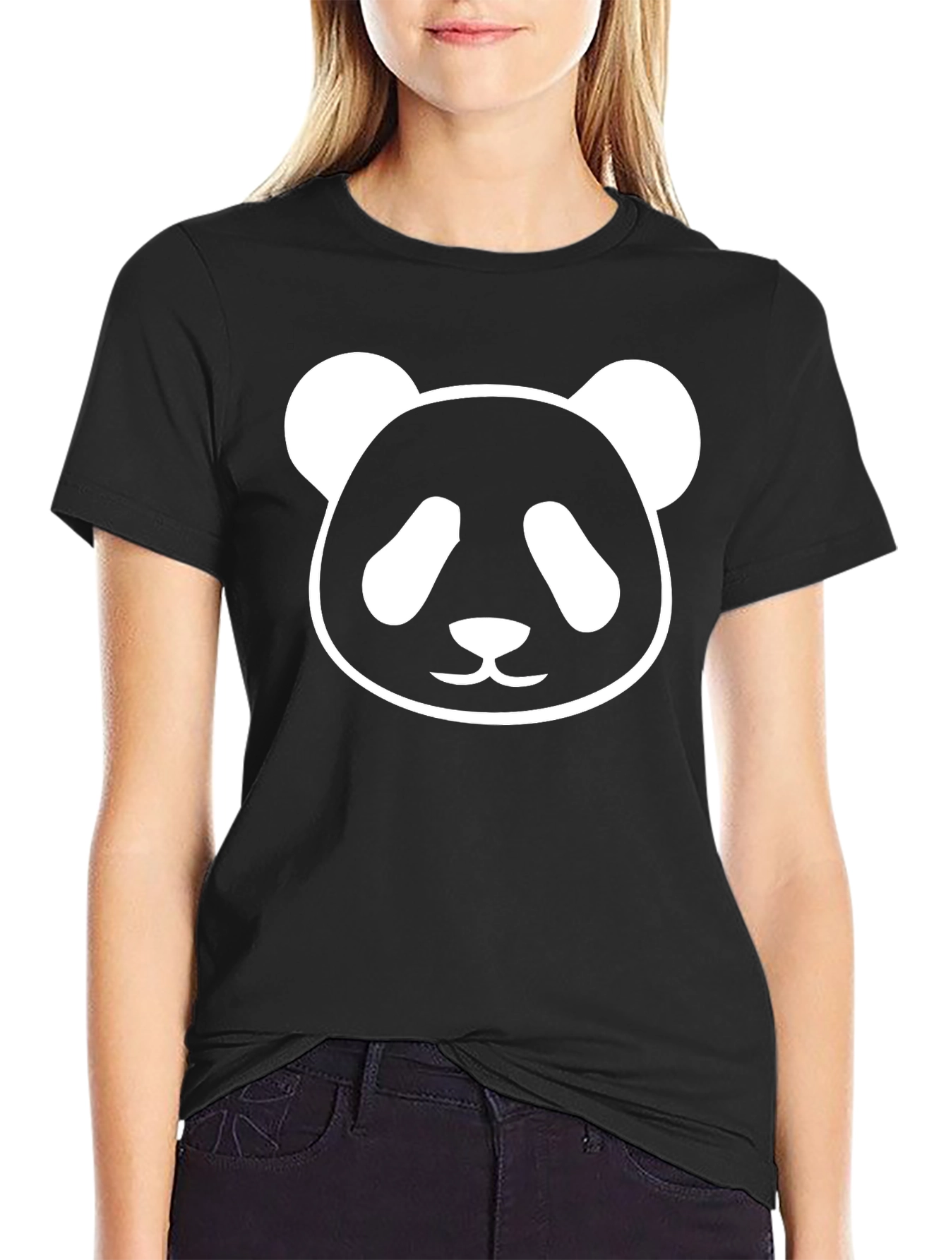 Panda Face Graphic Tee - Soft Cotton Casual Wear