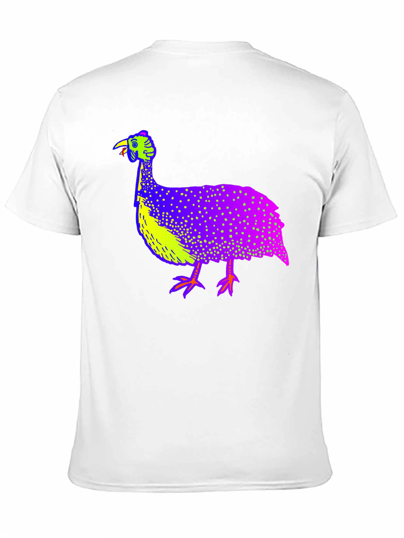Vibrant Guinea Fowl Graphic Tee - Unique Bird Design