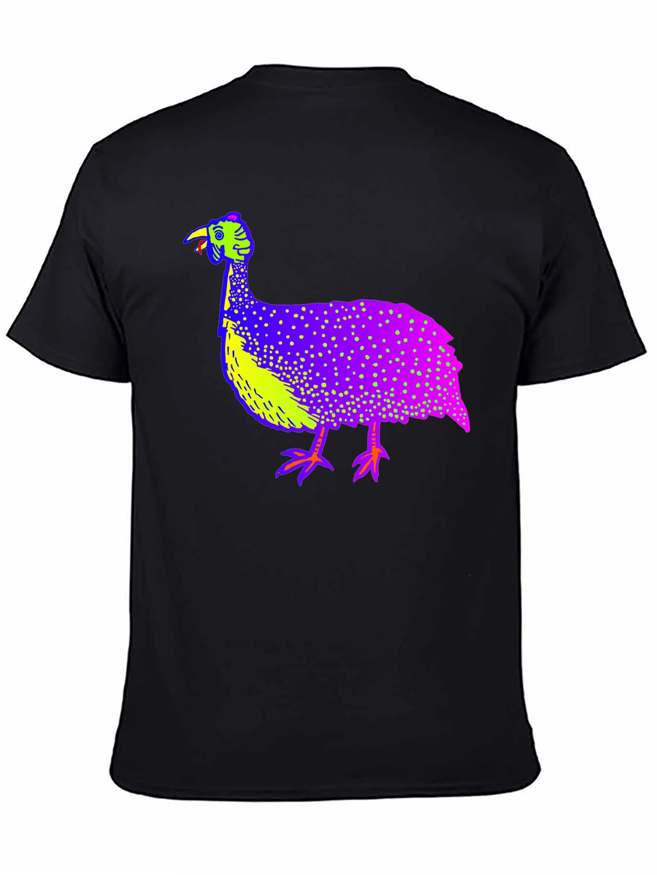 Vibrant Guinea Fowl Graphic Tee - Unique Bird Design
