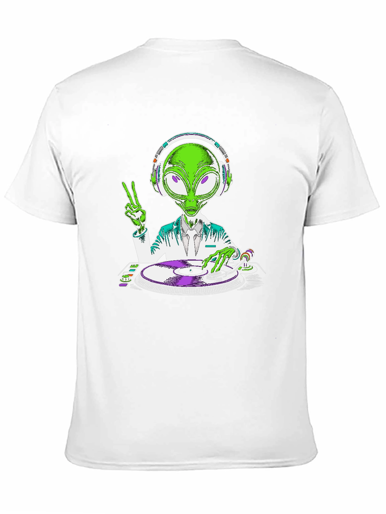 Alien DJ T-Shirt - Peace and Music