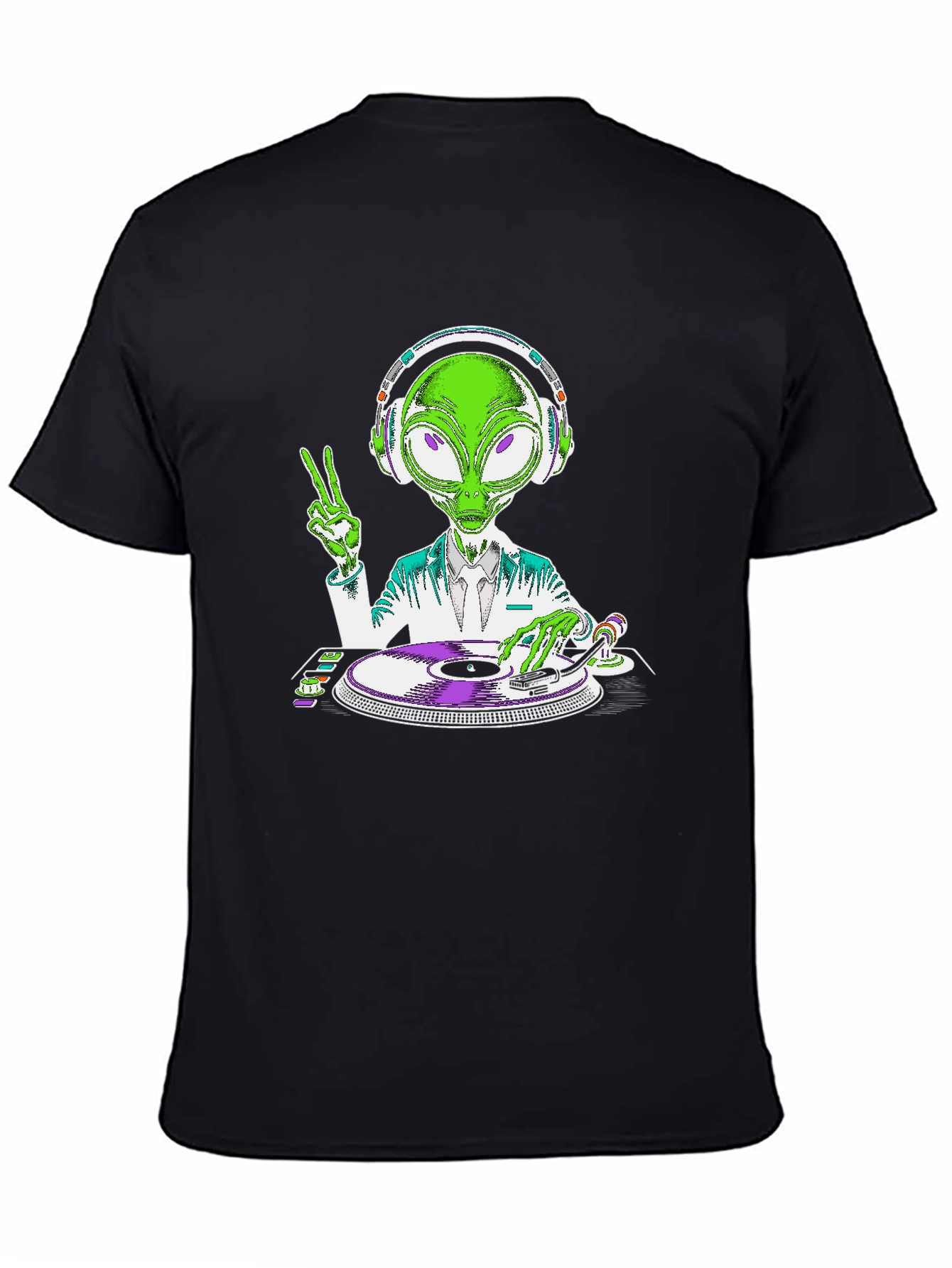 Alien DJ T-Shirt - Peace and Music