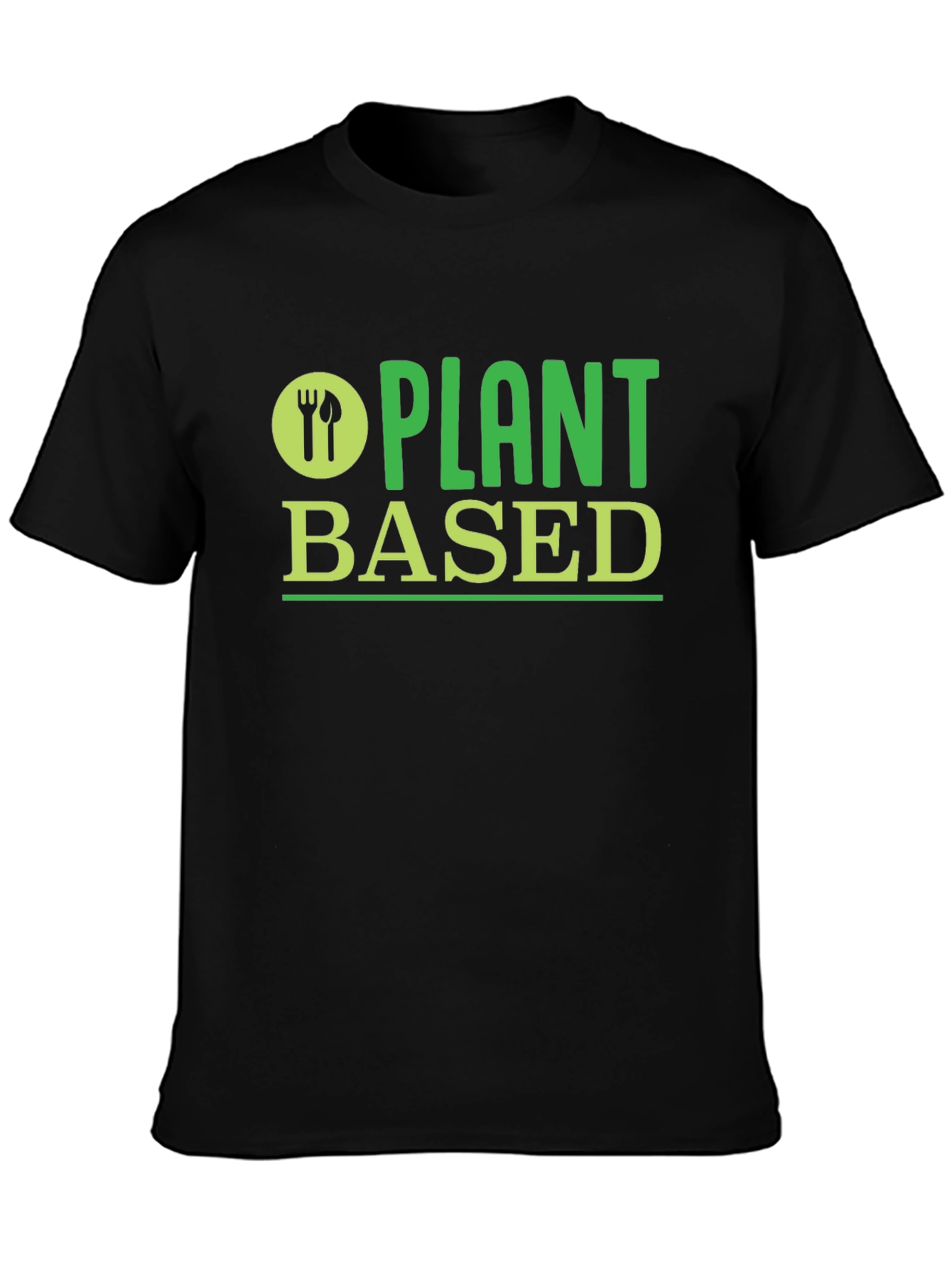 Plant Based Black T-Shirt - Vegan Friendly Apparel