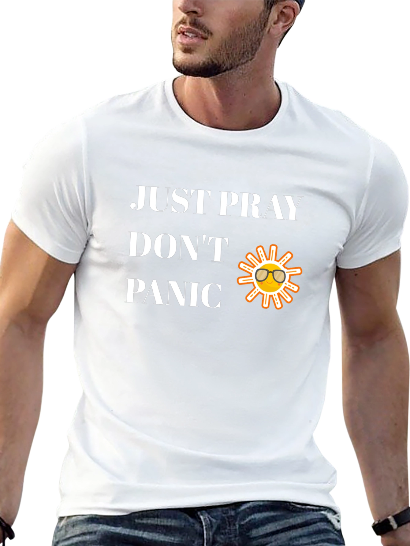 Just Pray Dont Panic Graphic T-Shirt