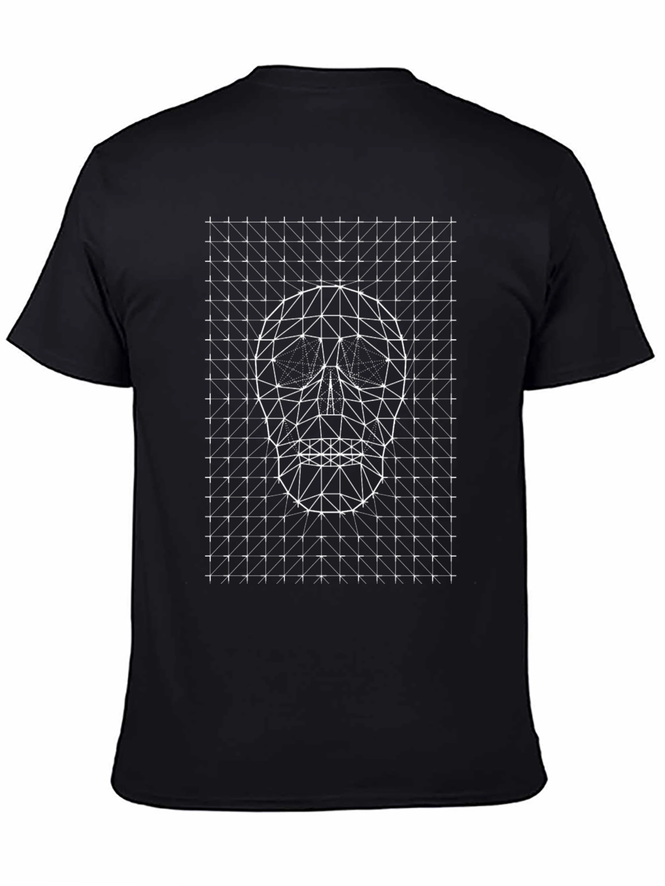 Geometric Skull Graphic Tee - Modern Artistic Design