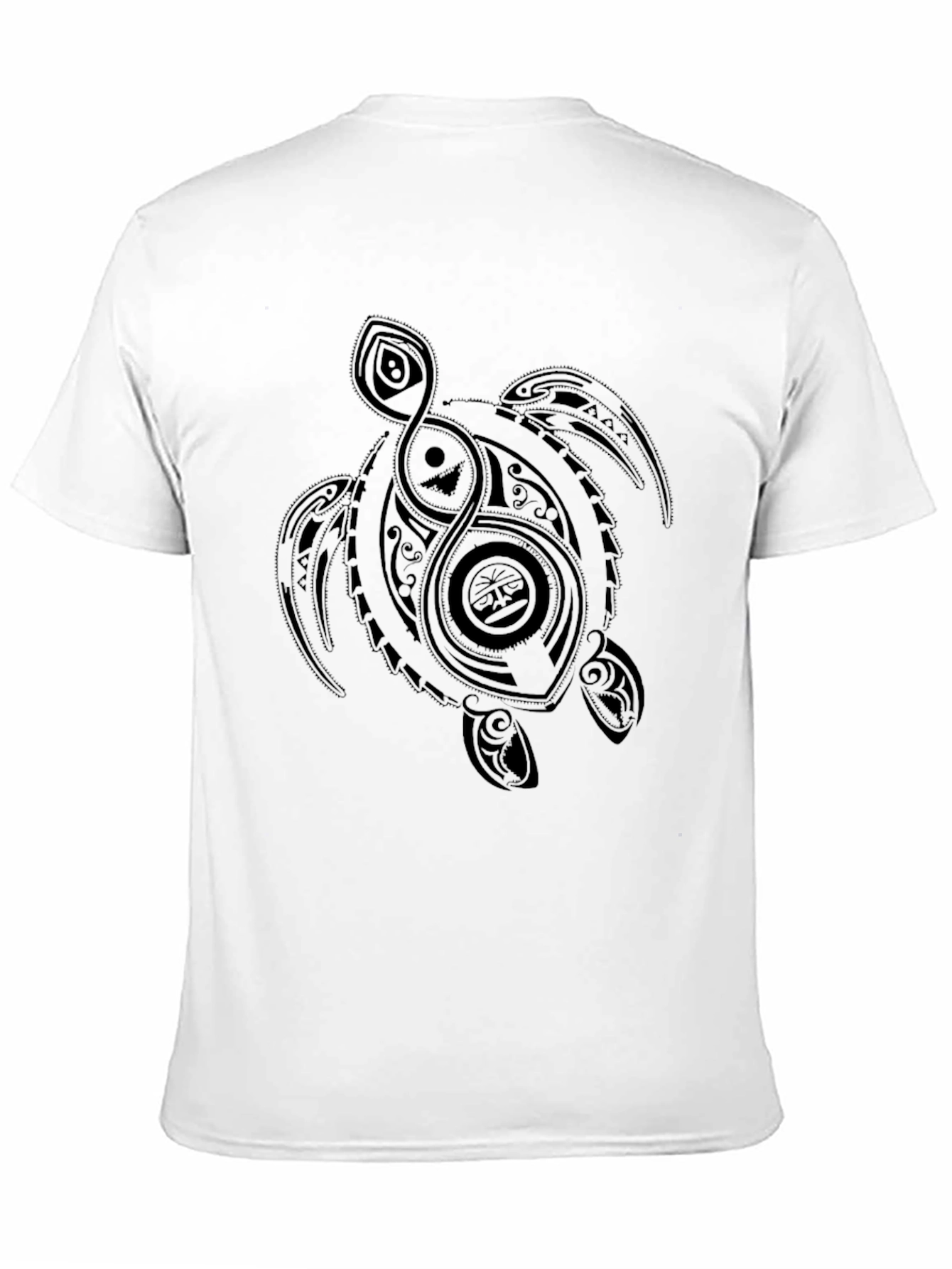 Black Turtle Graphic Tee - Tribal Style