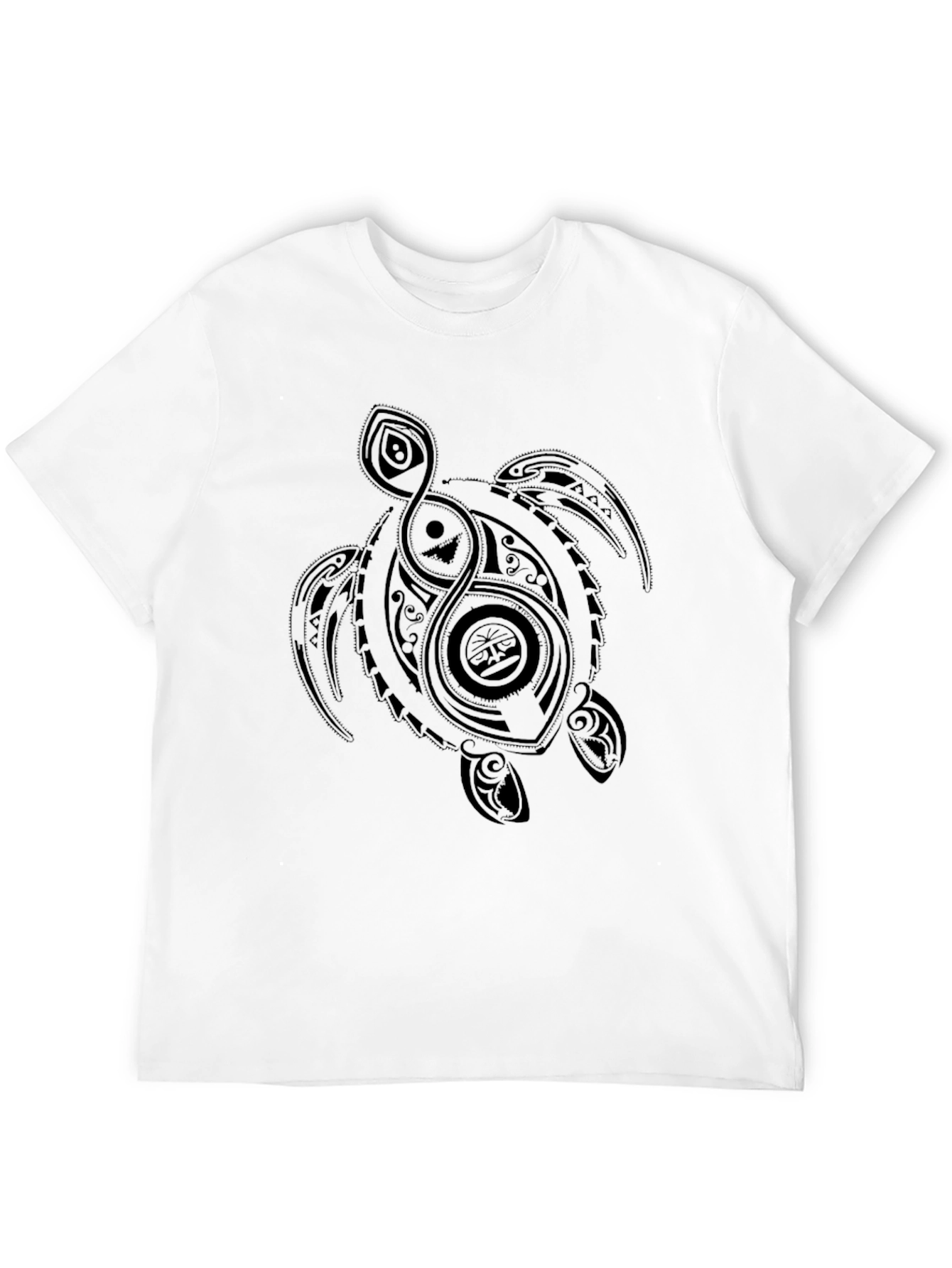 Black Turtle Graphic Tee - Tribal Style