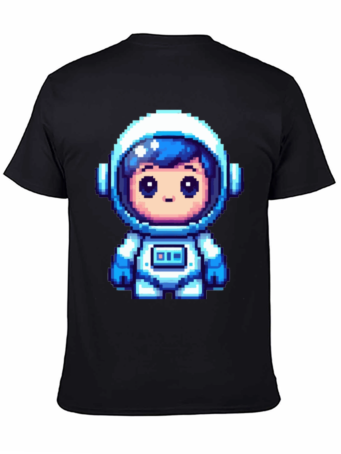 Pixel Astronaut Graphic Tee - Black