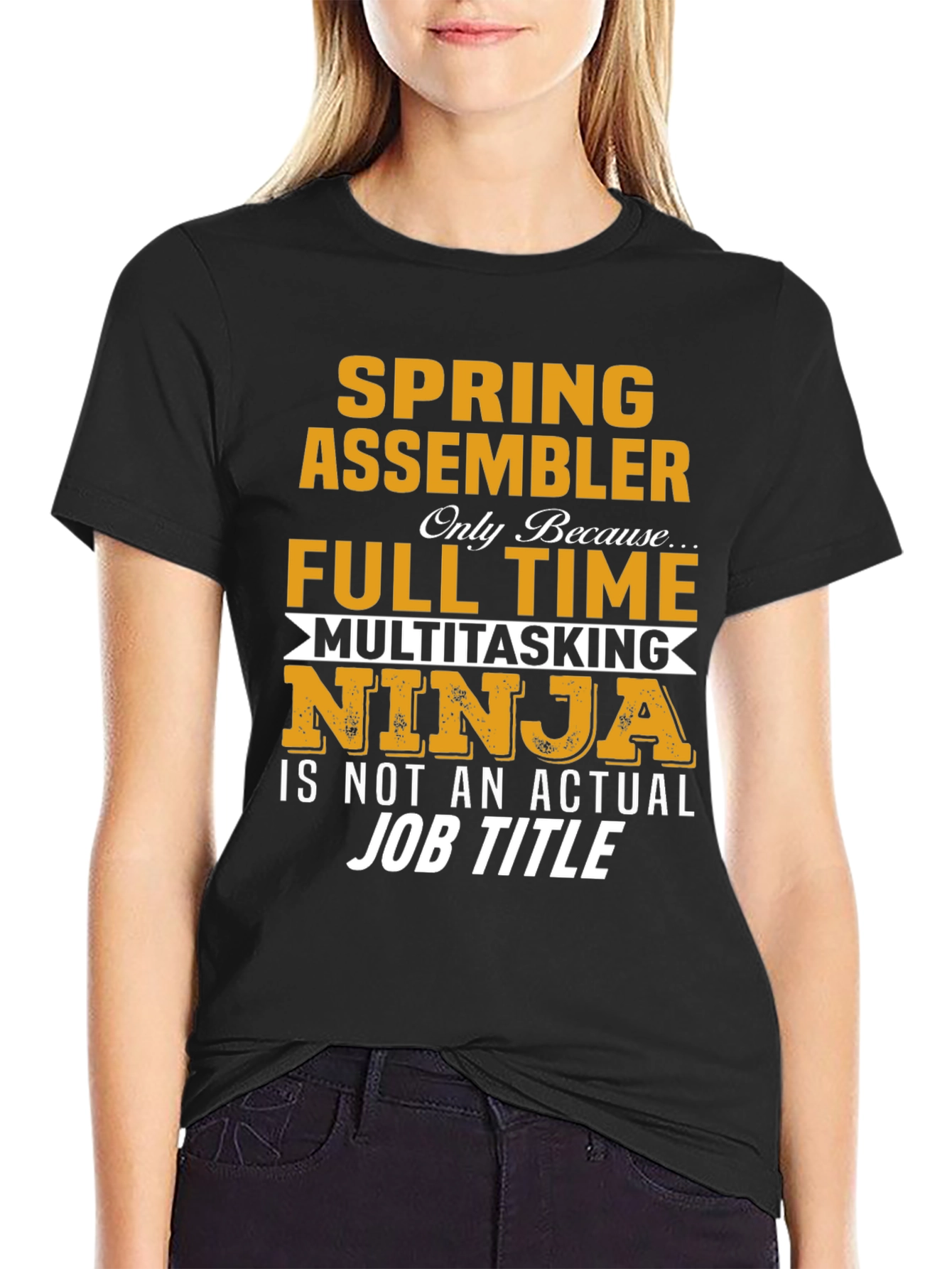 Spring Assembler Full Time Ninja Job T-Shirt