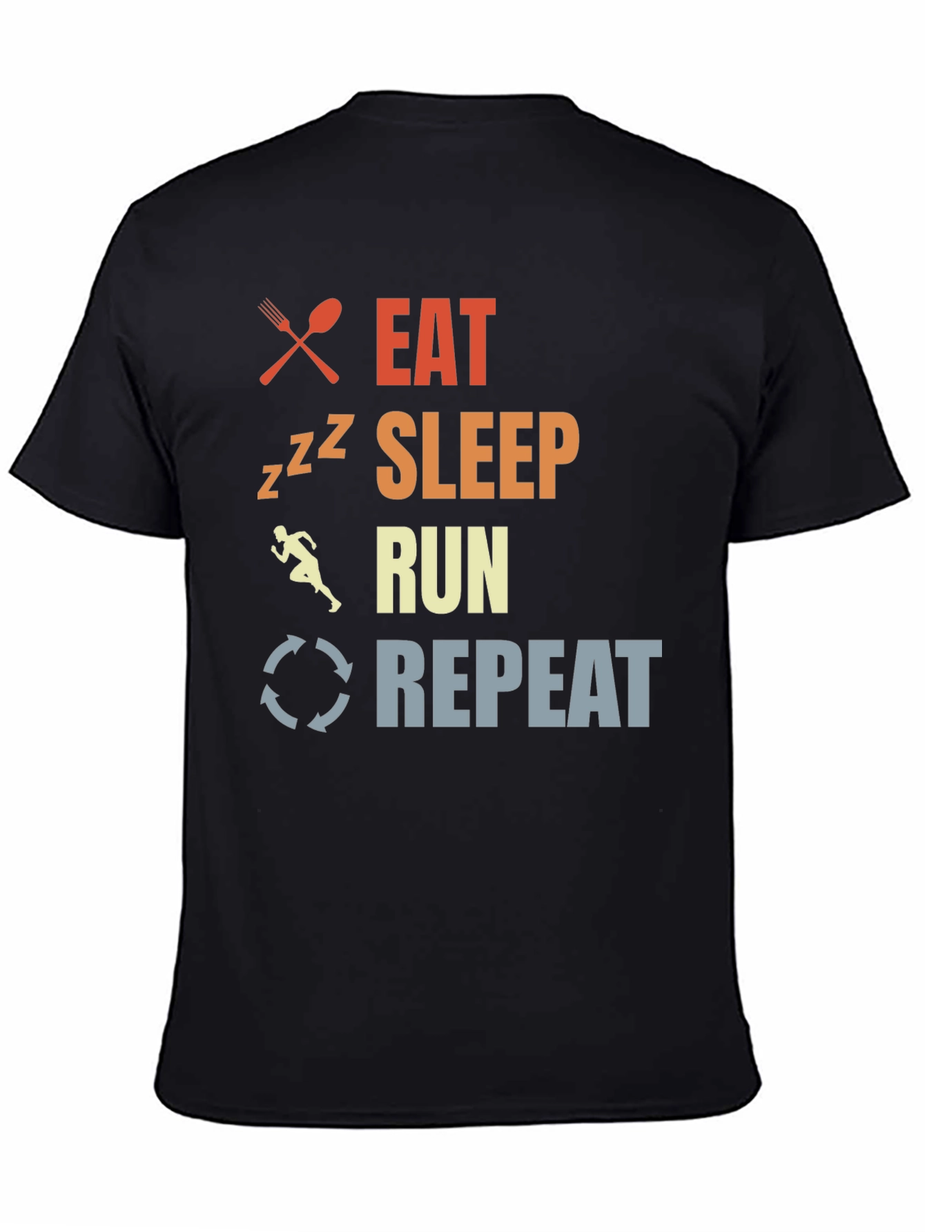 Eat Sleep Run Repeat Graphic T-Shirt