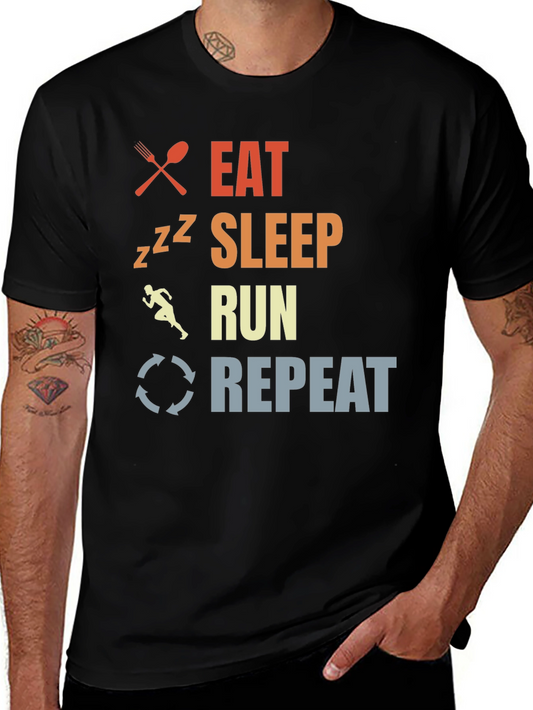 Eat Sleep Run Repeat Graphic T-Shirt