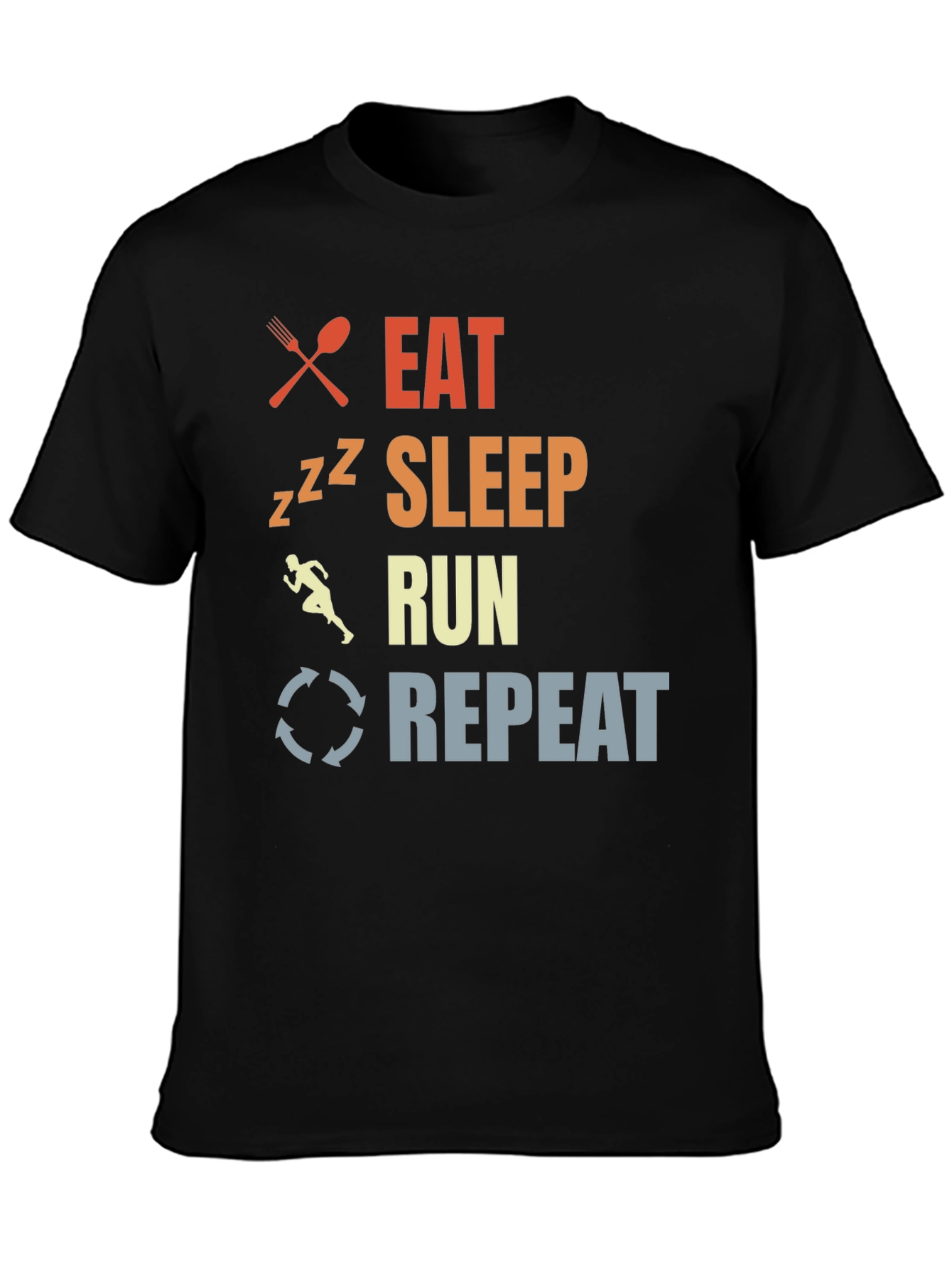 Eat Sleep Run Repeat Graphic T-Shirt