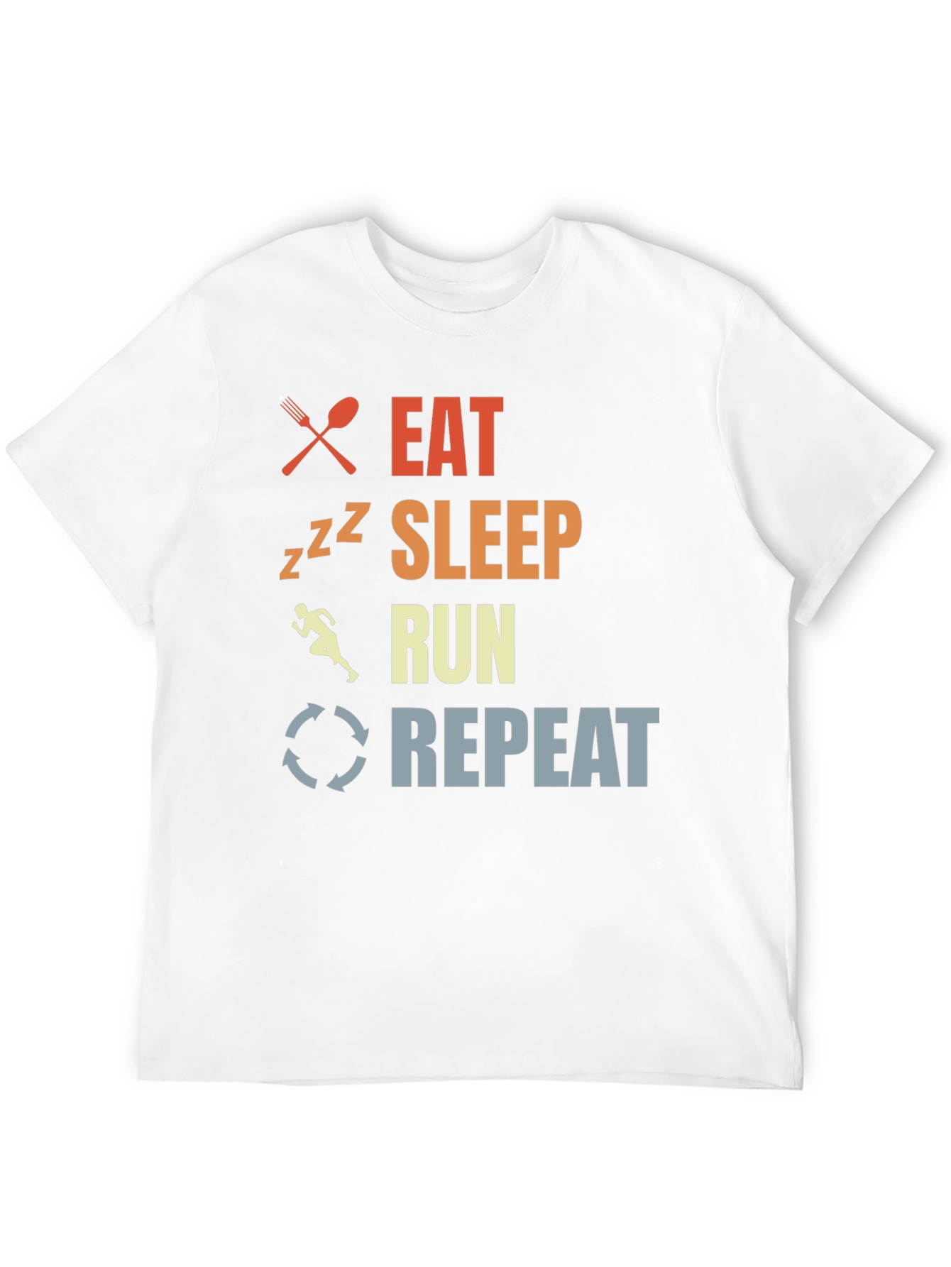 Eat Sleep Run Repeat Graphic T-Shirt