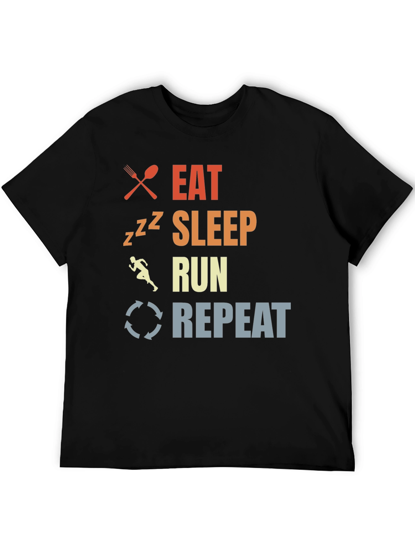 Eat Sleep Run Repeat Graphic T-Shirt