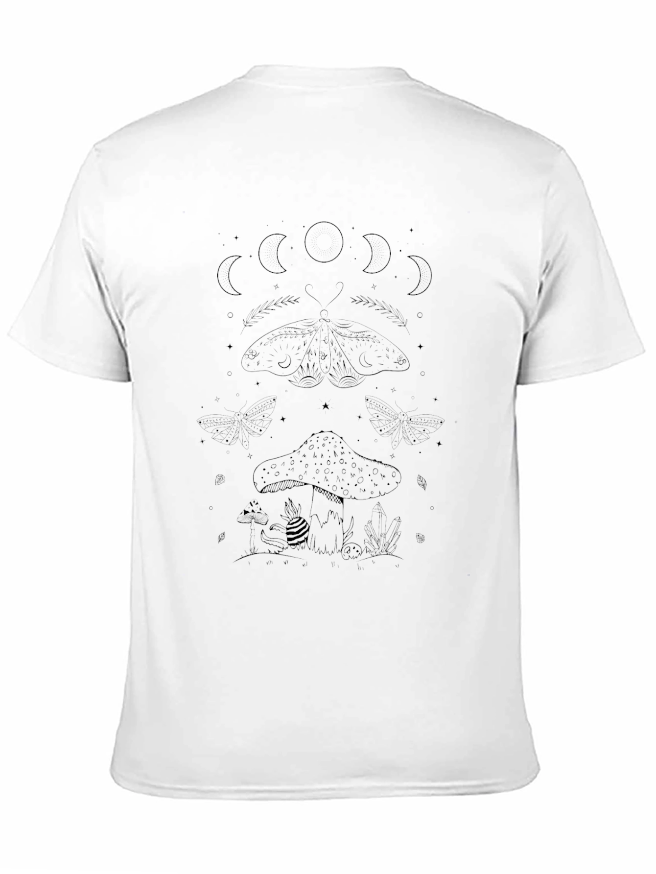 Moth and Moon Phases Graphic Tee