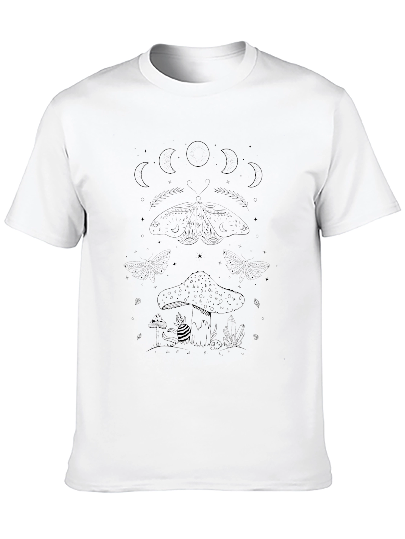 Moth and Moon Phases Graphic Tee