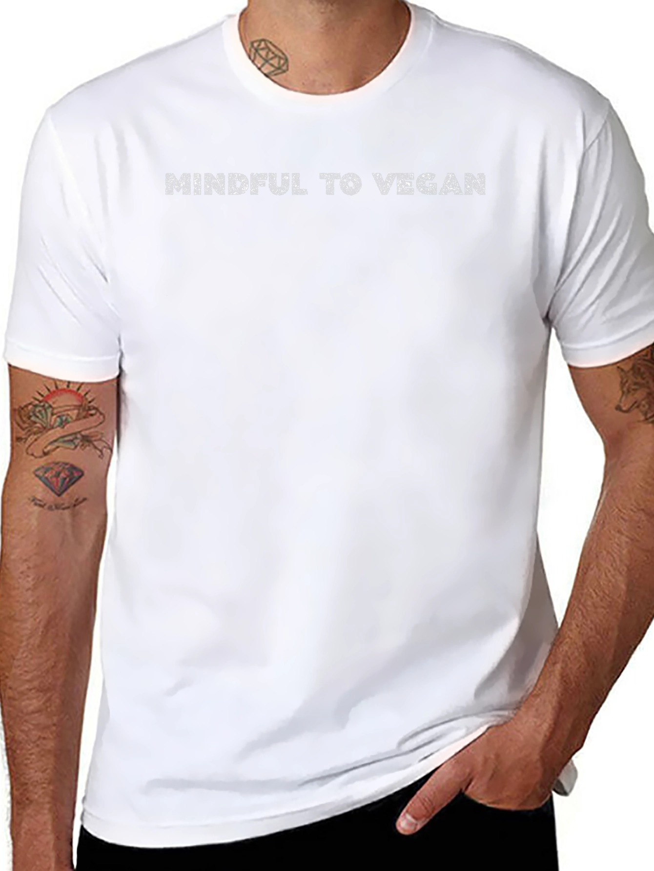 Mindful To Vegan Black Graphic Tee
