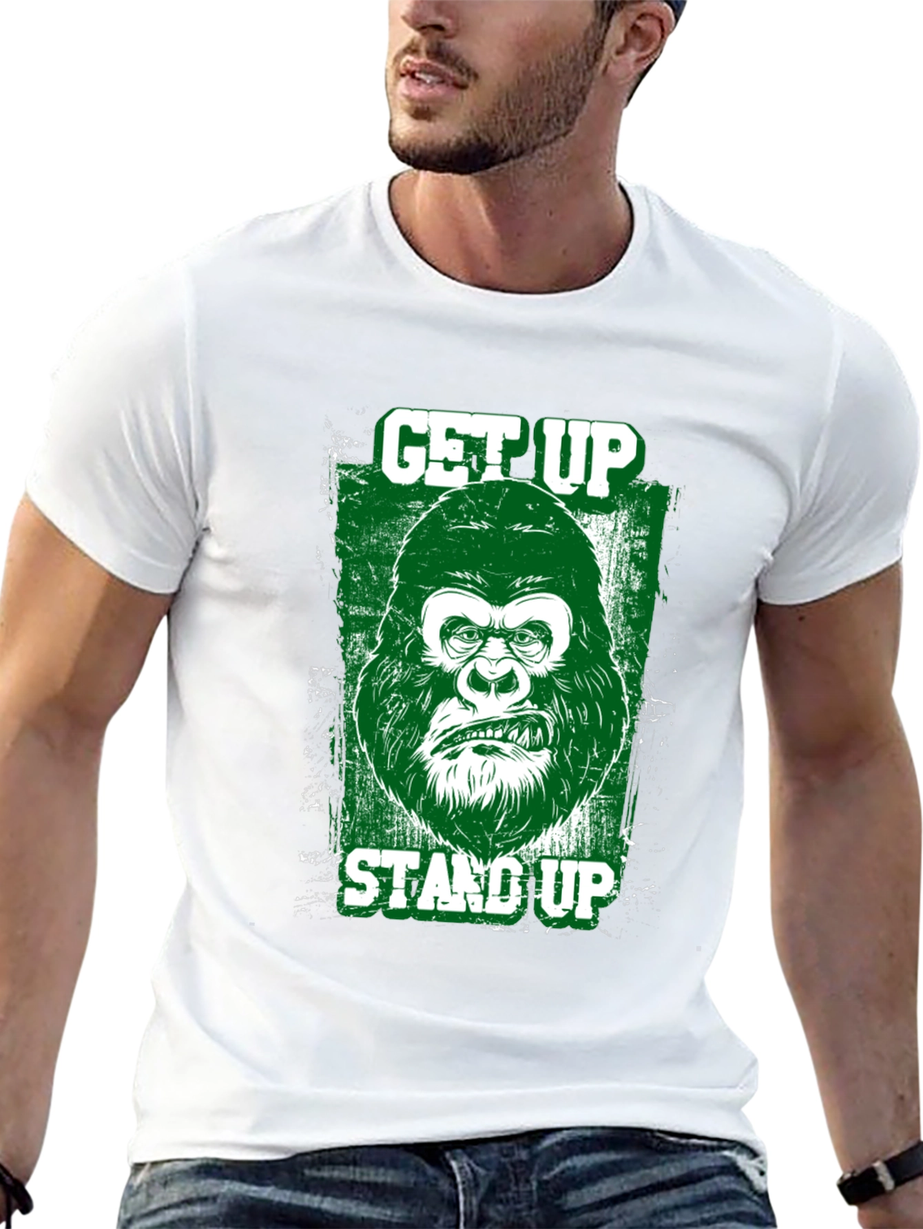 Get Up Stand Up Gorilla Graphic Tee