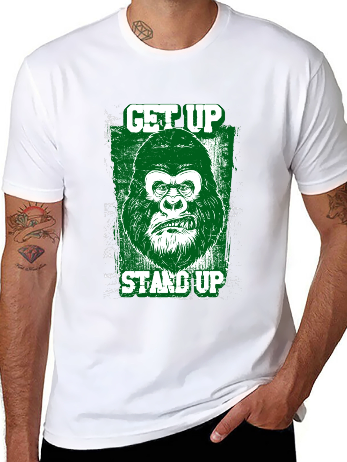 Get Up Stand Up Gorilla Graphic Tee