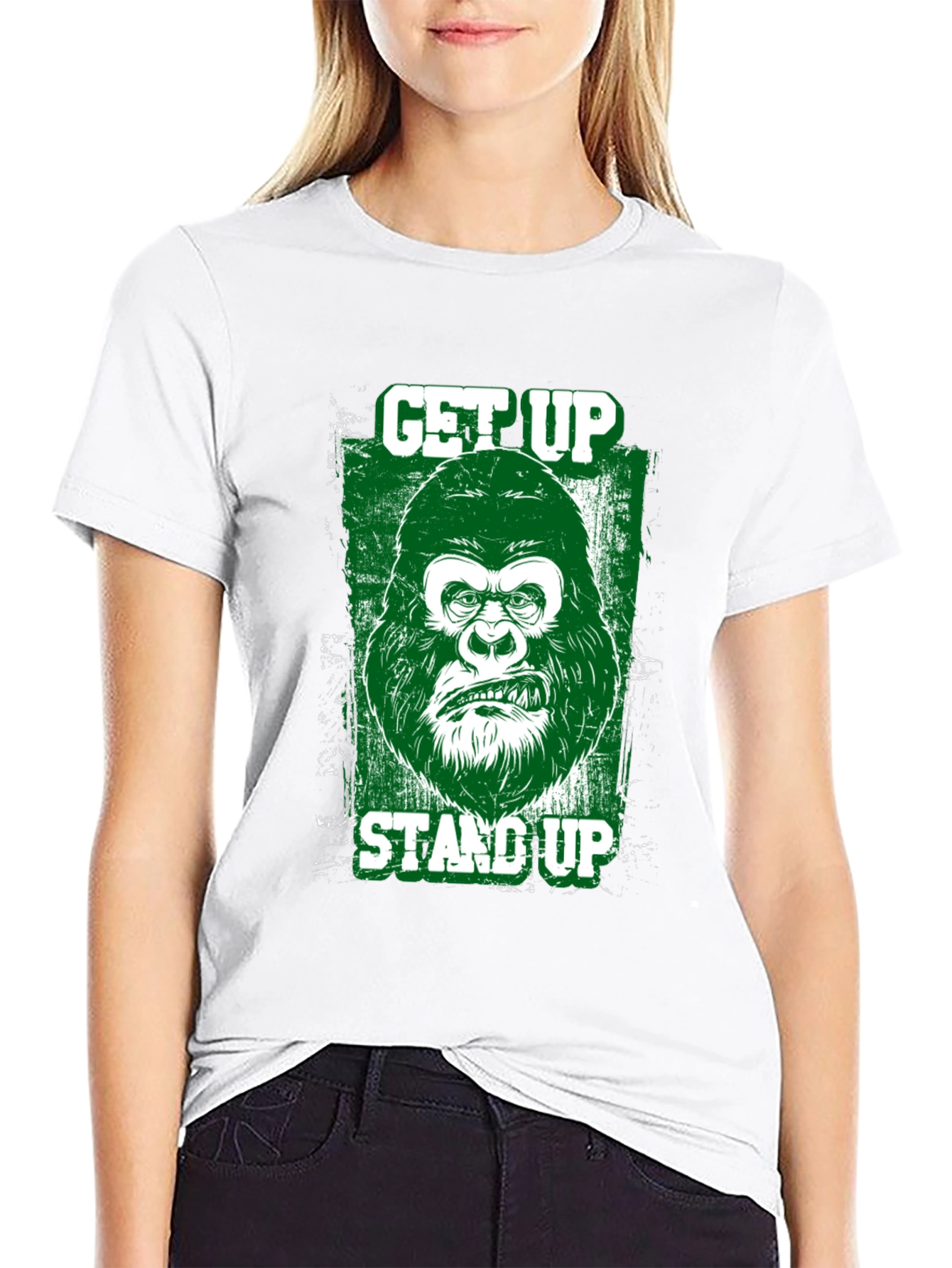 Get Up Stand Up Gorilla Graphic Tee