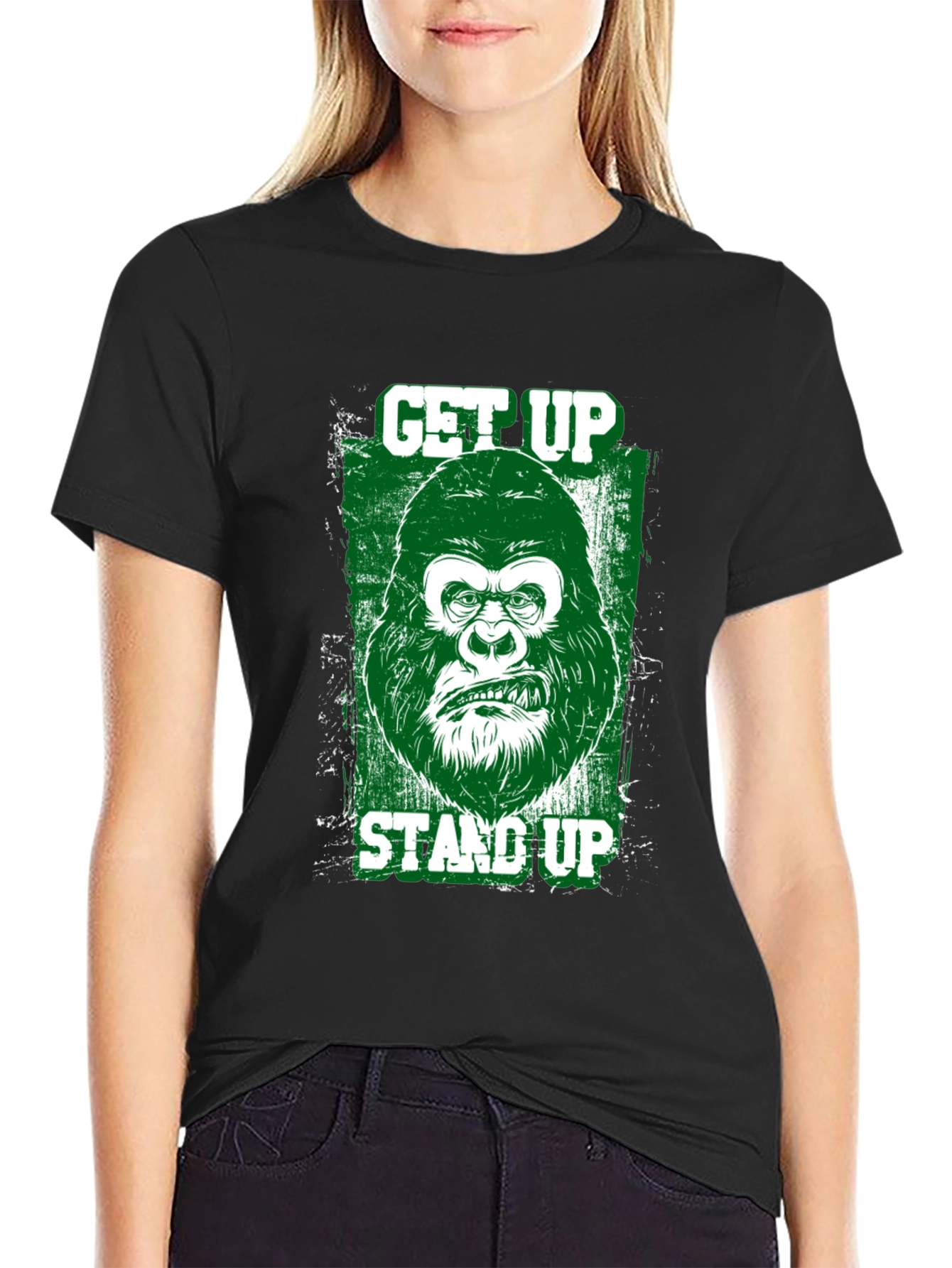 Get Up Stand Up Gorilla Graphic Tee