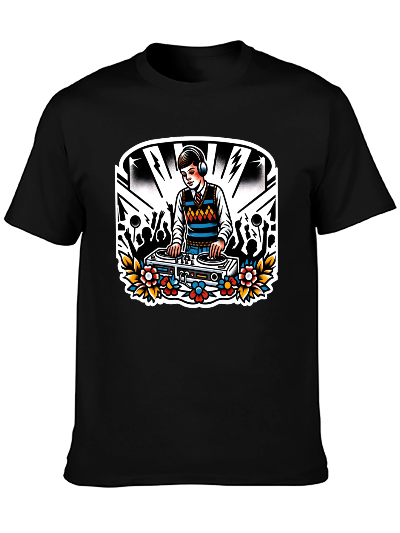 DJ Retro Graphic Tee - Black