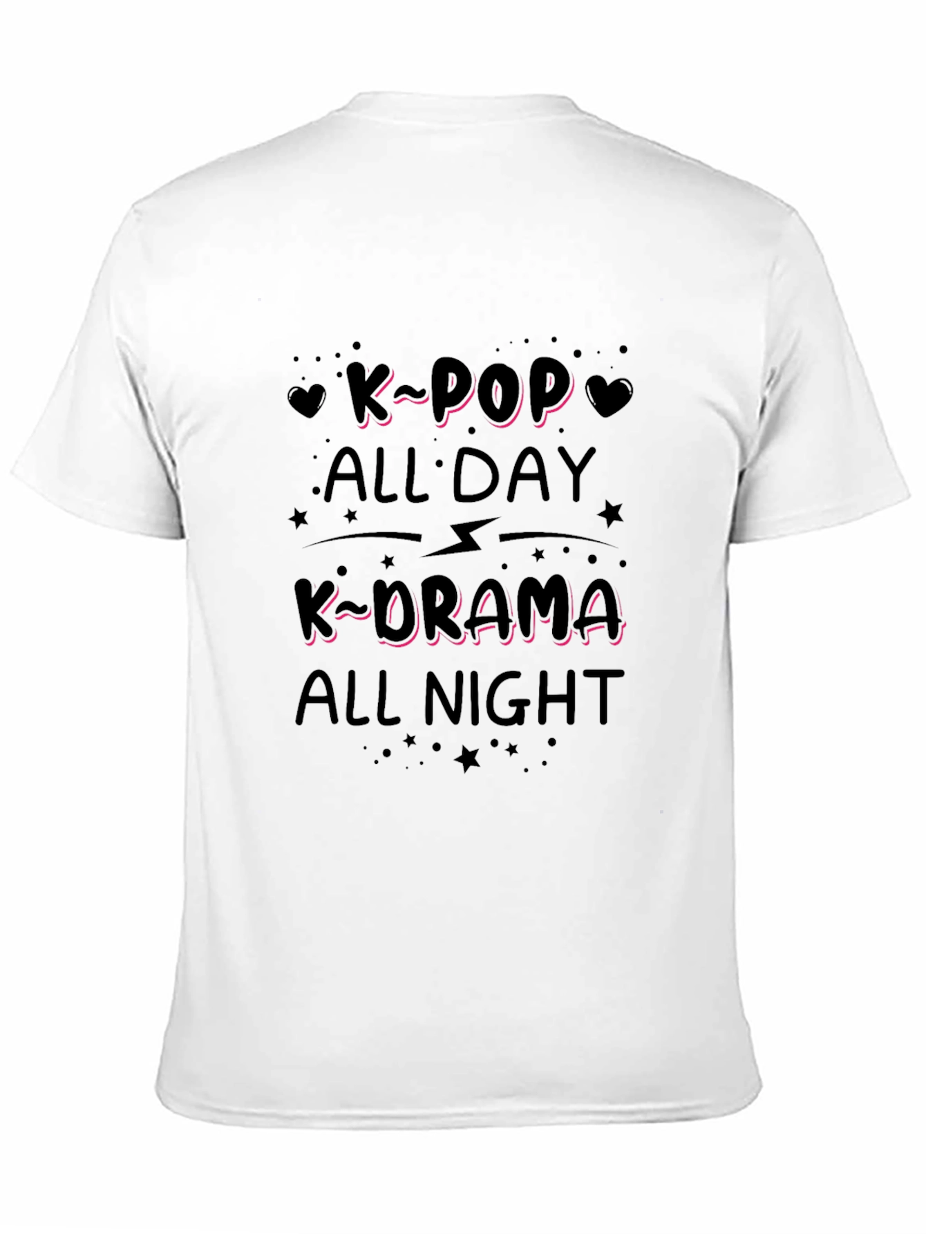 K-Pop All Day K-Drama All Night Black T-Shirt