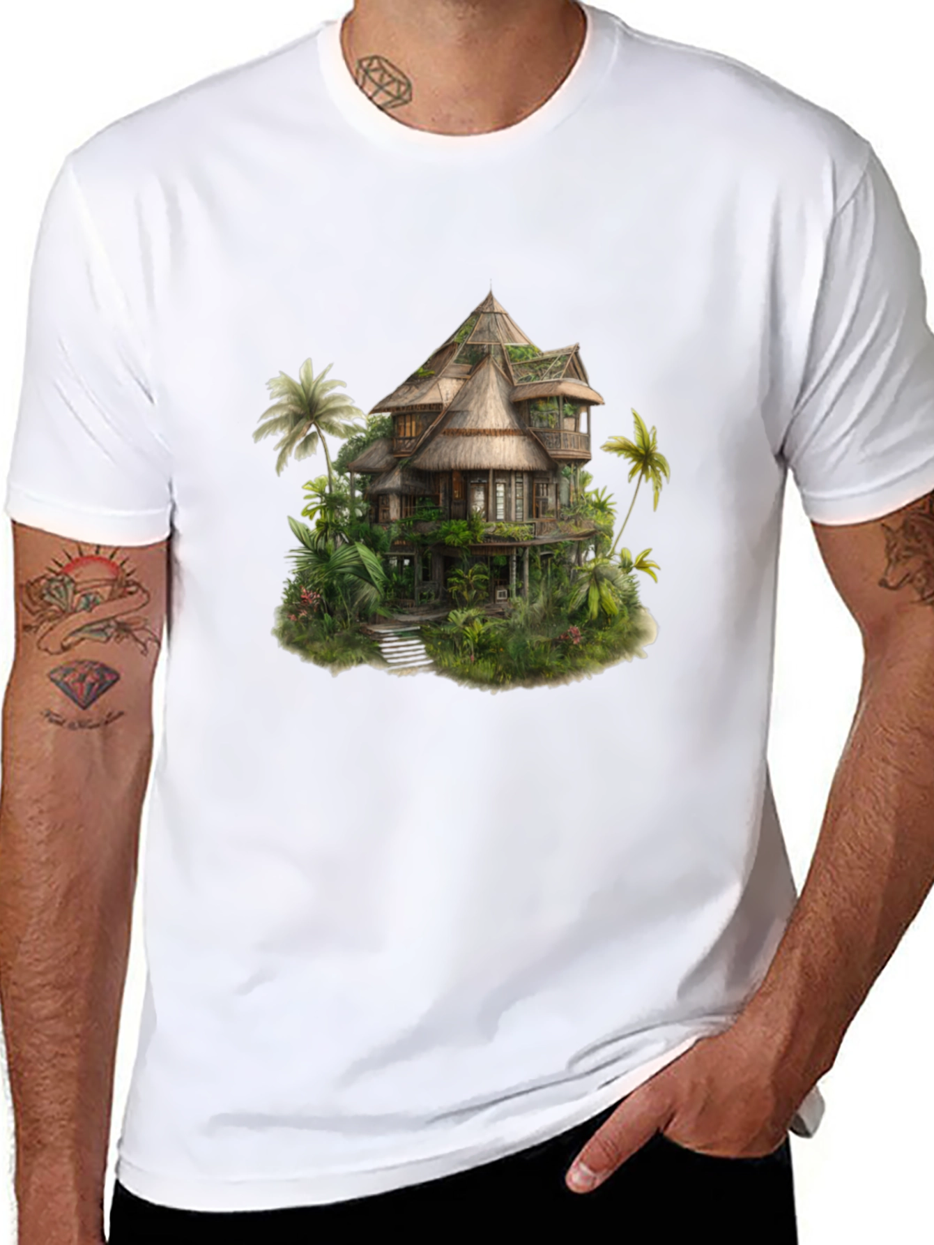 Tropical Villa Tee - Nature Inspired Design