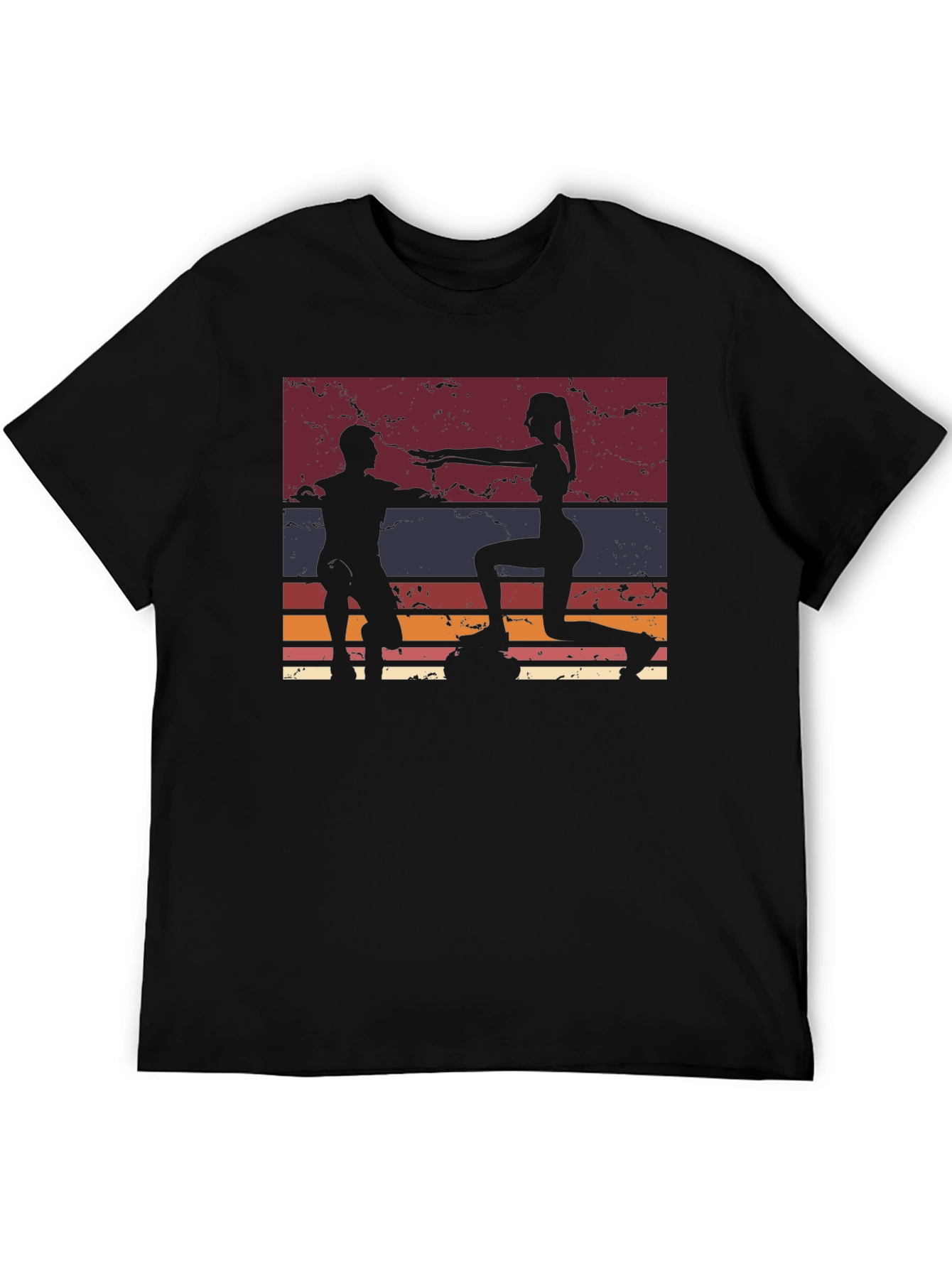 Retro Fitness Workout Graphic T-Shirt