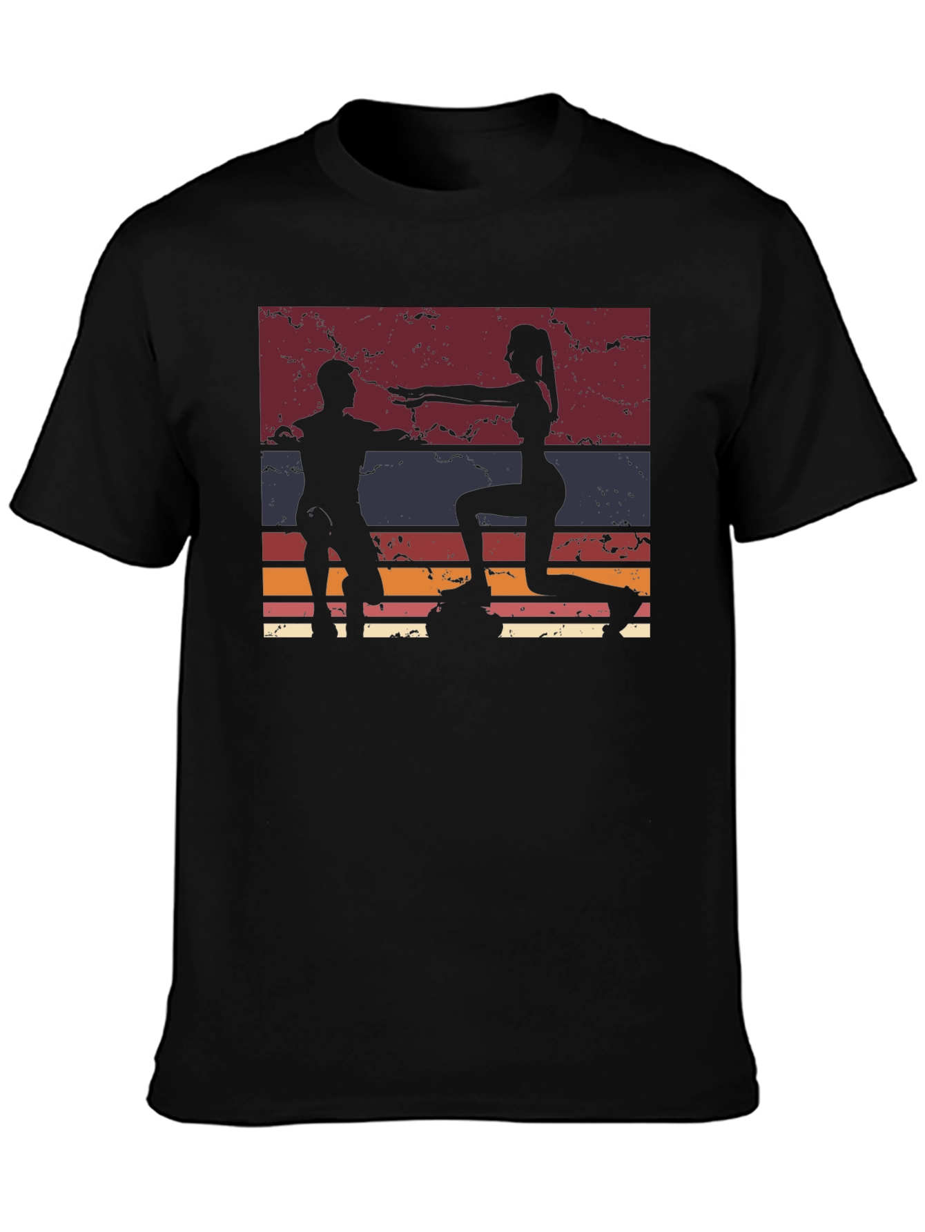 Retro Fitness Workout Graphic T-Shirt
