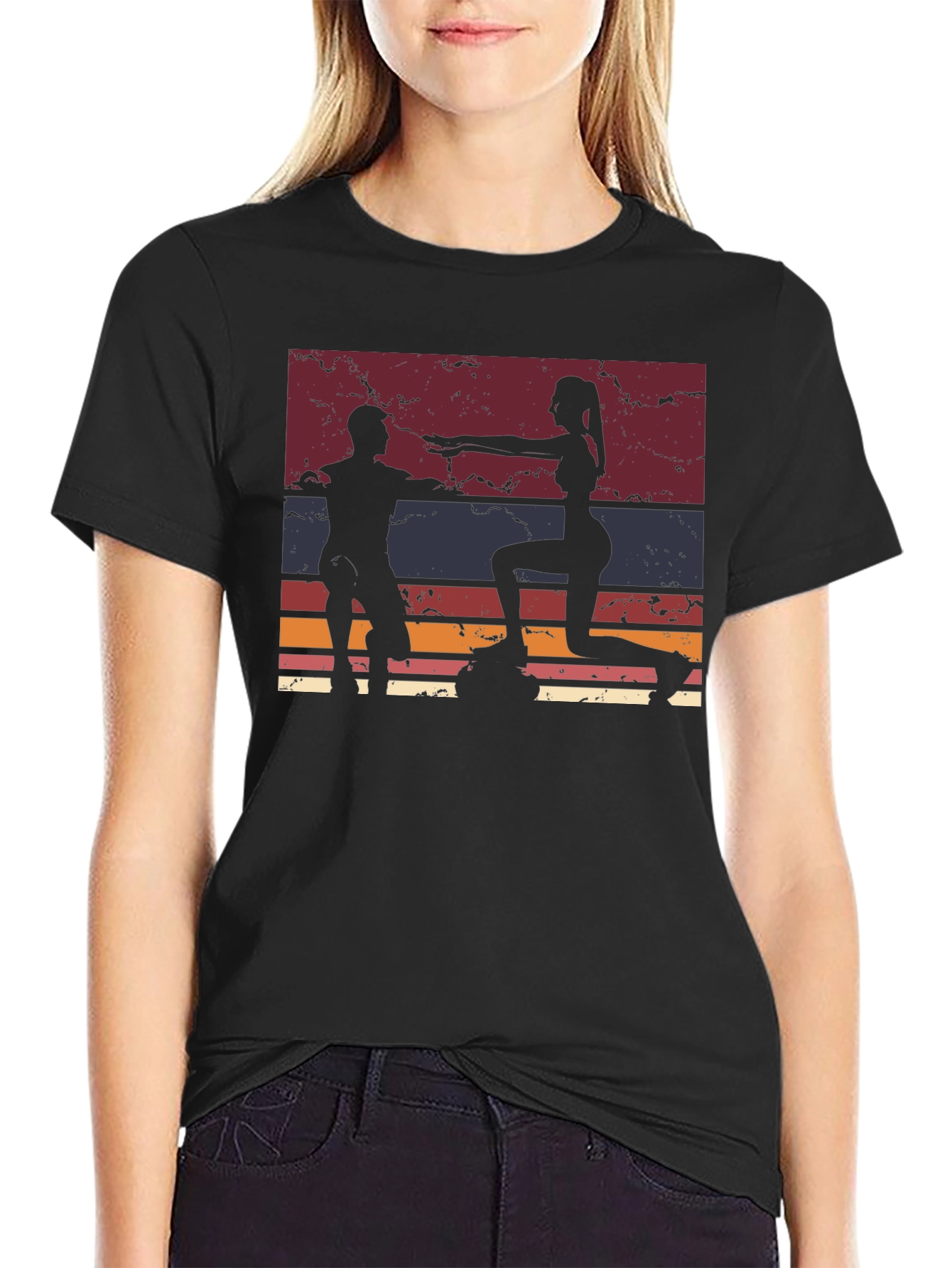 Retro Fitness Workout Graphic T-Shirt