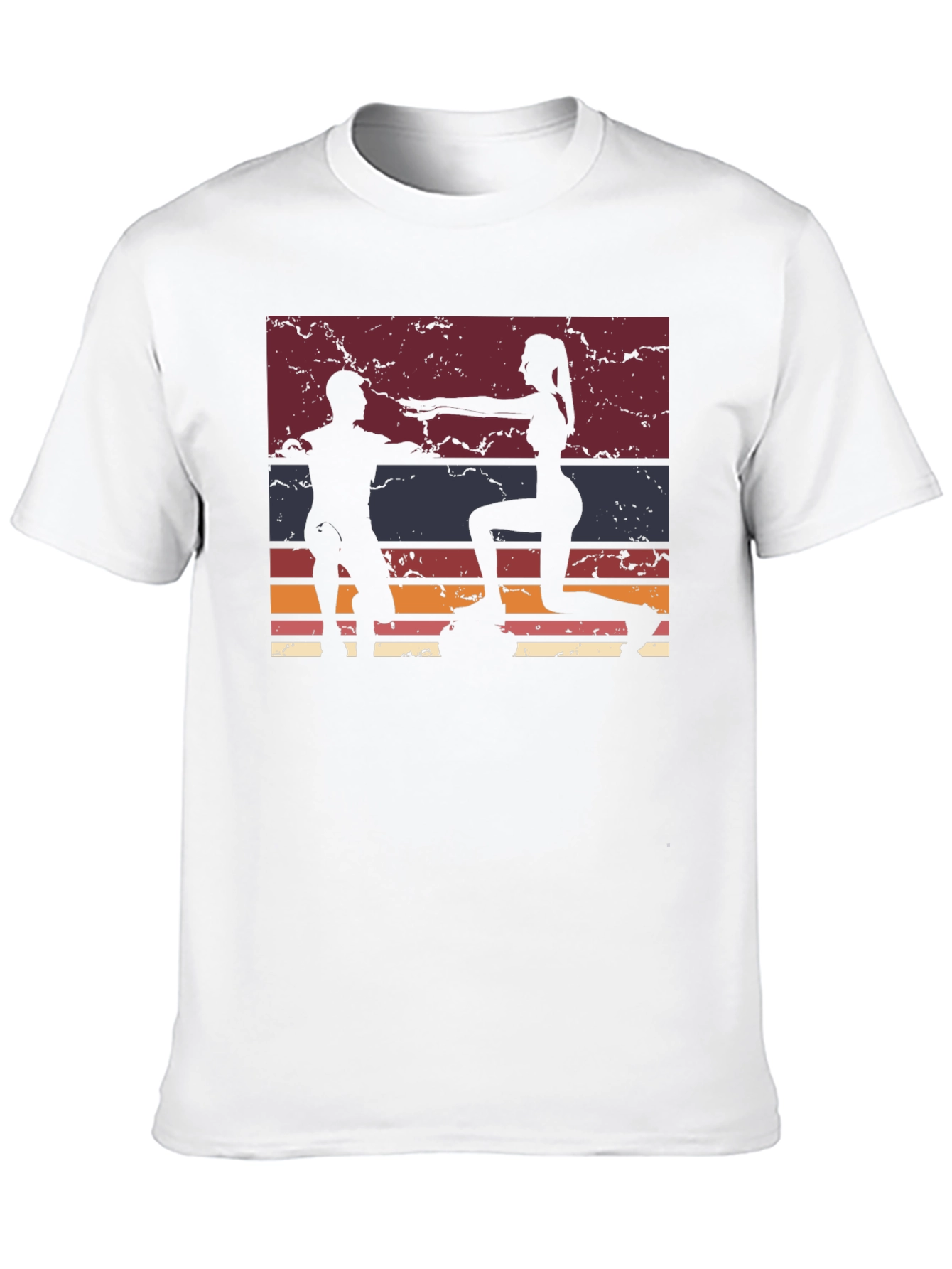Retro Fitness Workout Graphic T-Shirt