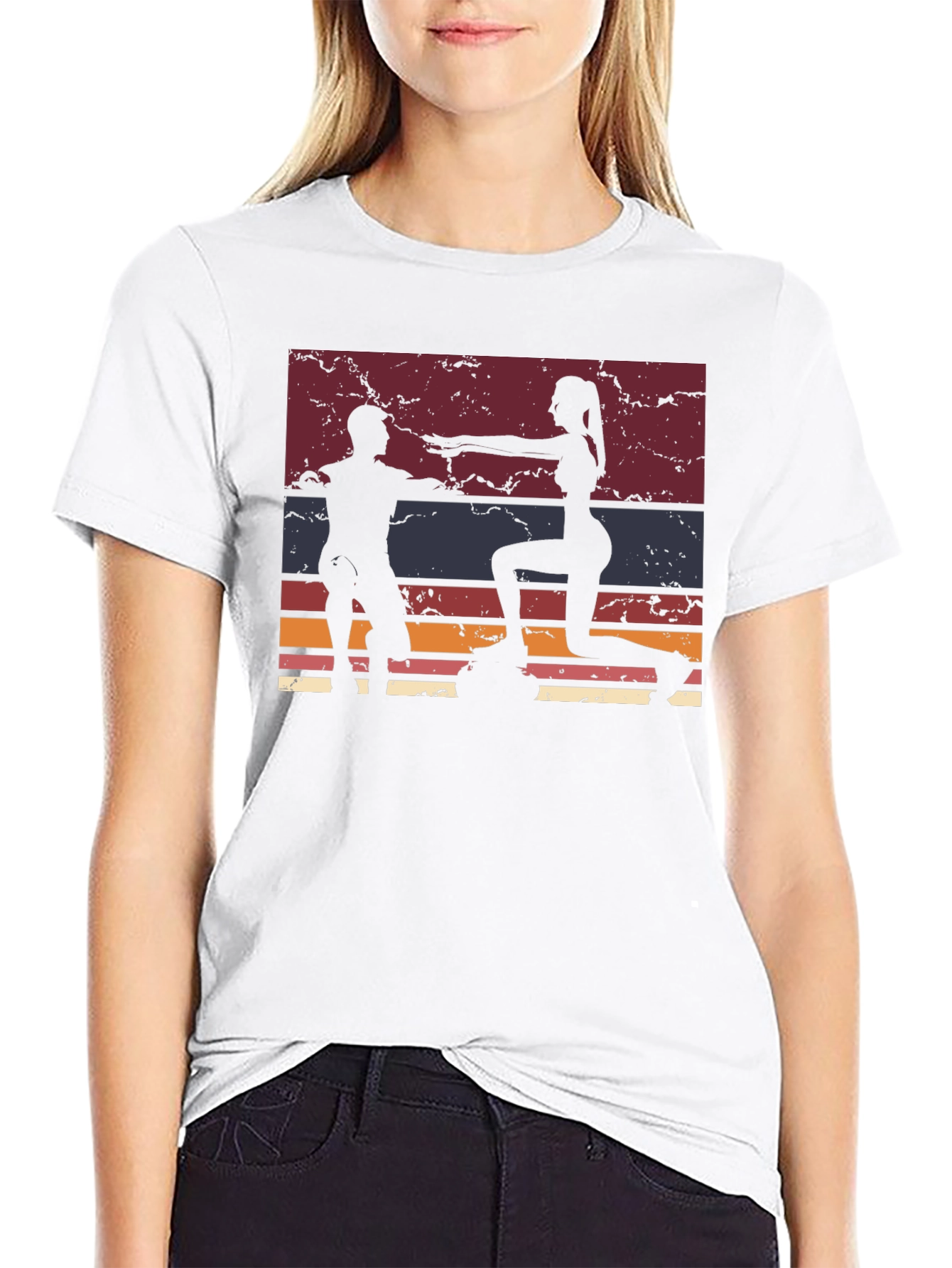 Retro Fitness Workout Graphic T-Shirt