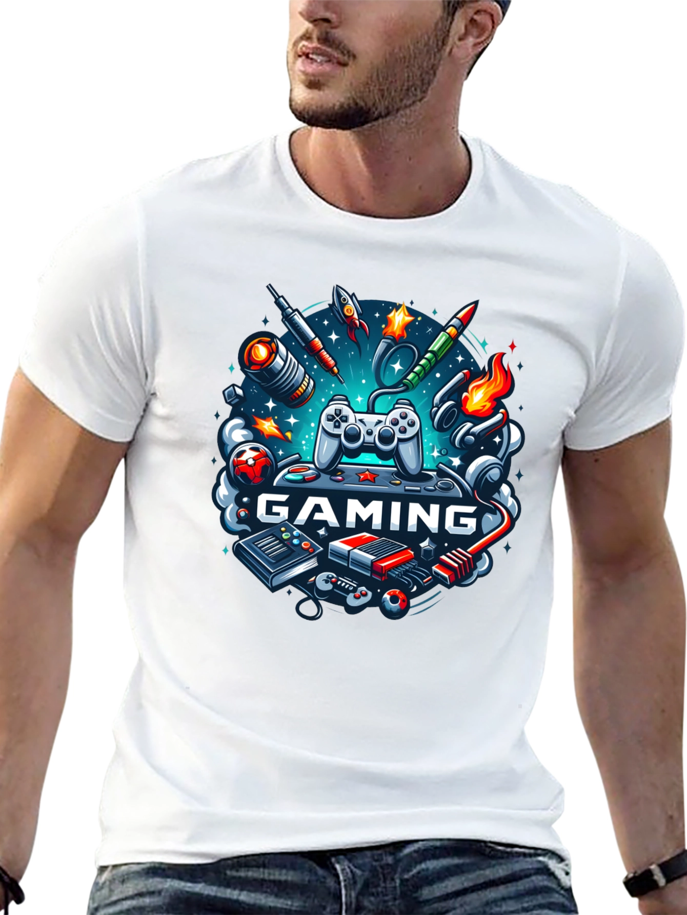 Gaming Graphic Black T-Shirt