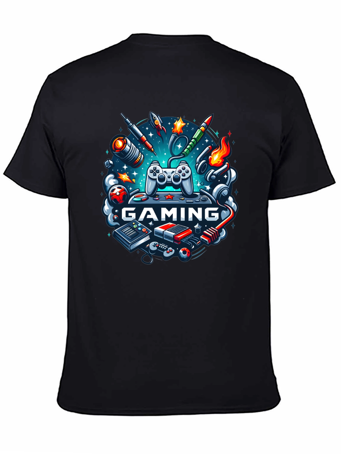 Gaming Graphic Black T-Shirt
