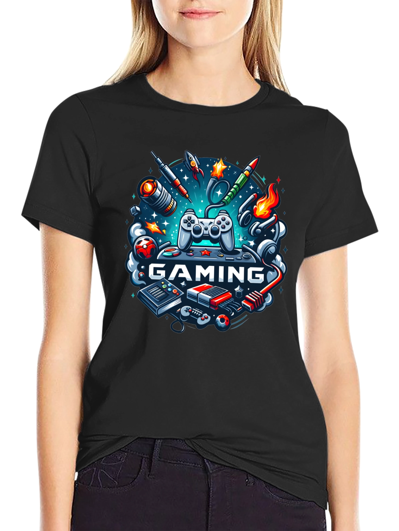 Gaming Graphic Black T-Shirt