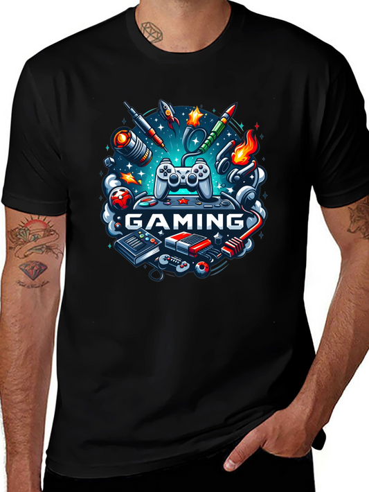 Gaming Graphic Black T-Shirt
