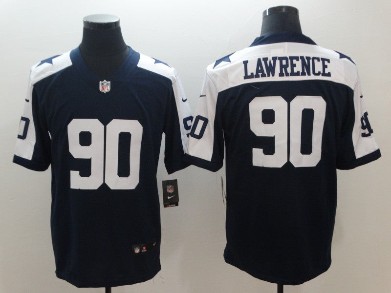 Men's Dallas Cowboys DeMarcus Lawrence #90 Navy Alternate Fashion Game Jerseys