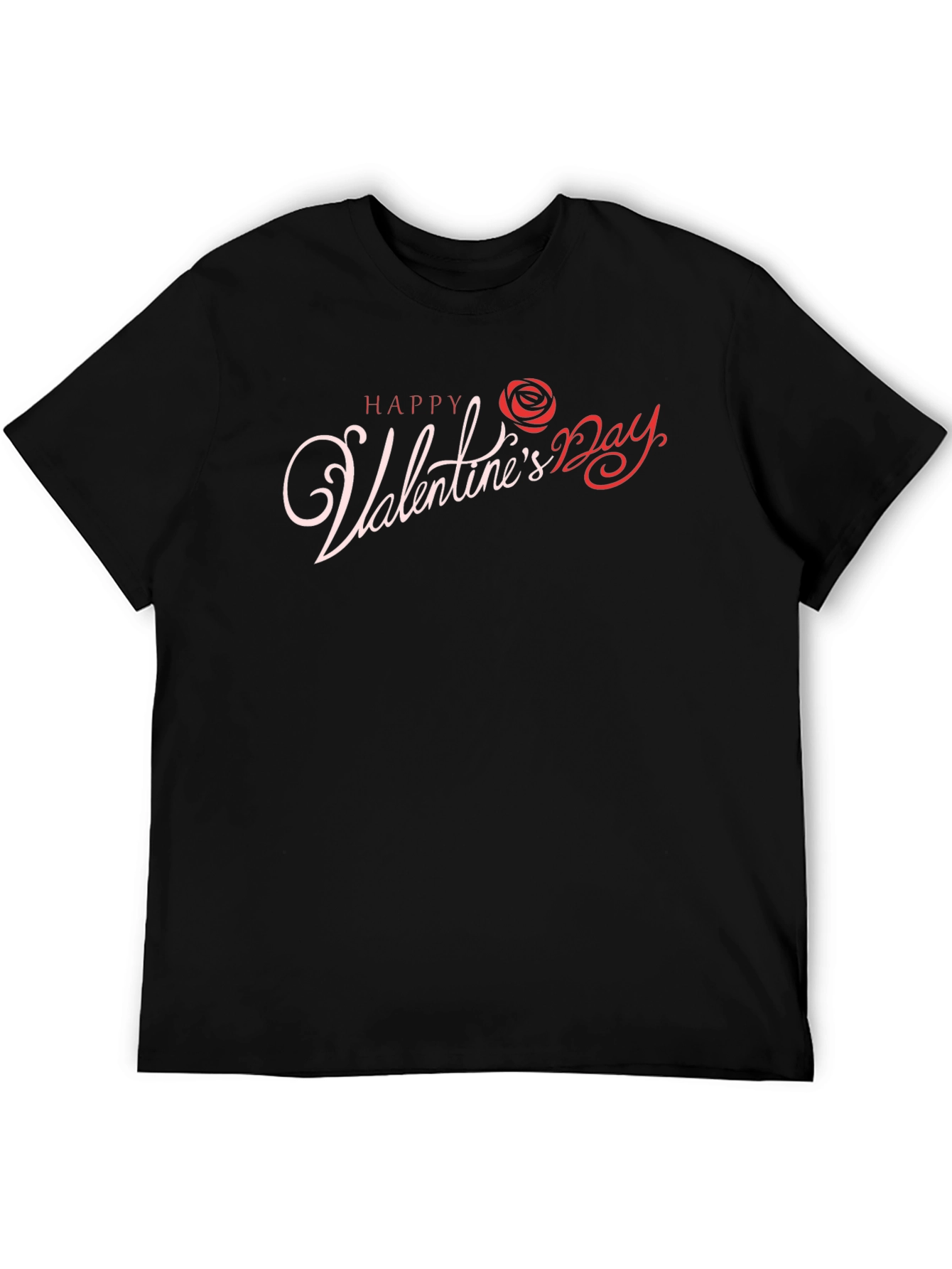 Happy Valentines Day Rose Graphic T-Shirt