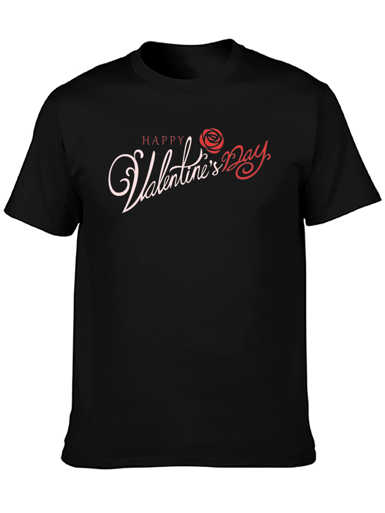Happy Valentines Day Rose Graphic T-Shirt