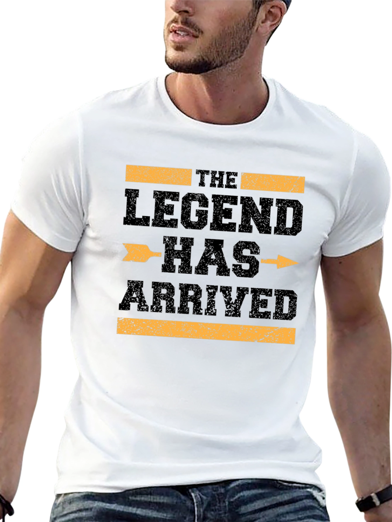 The Legend Has Arrived Black Graphic T-Shirt
