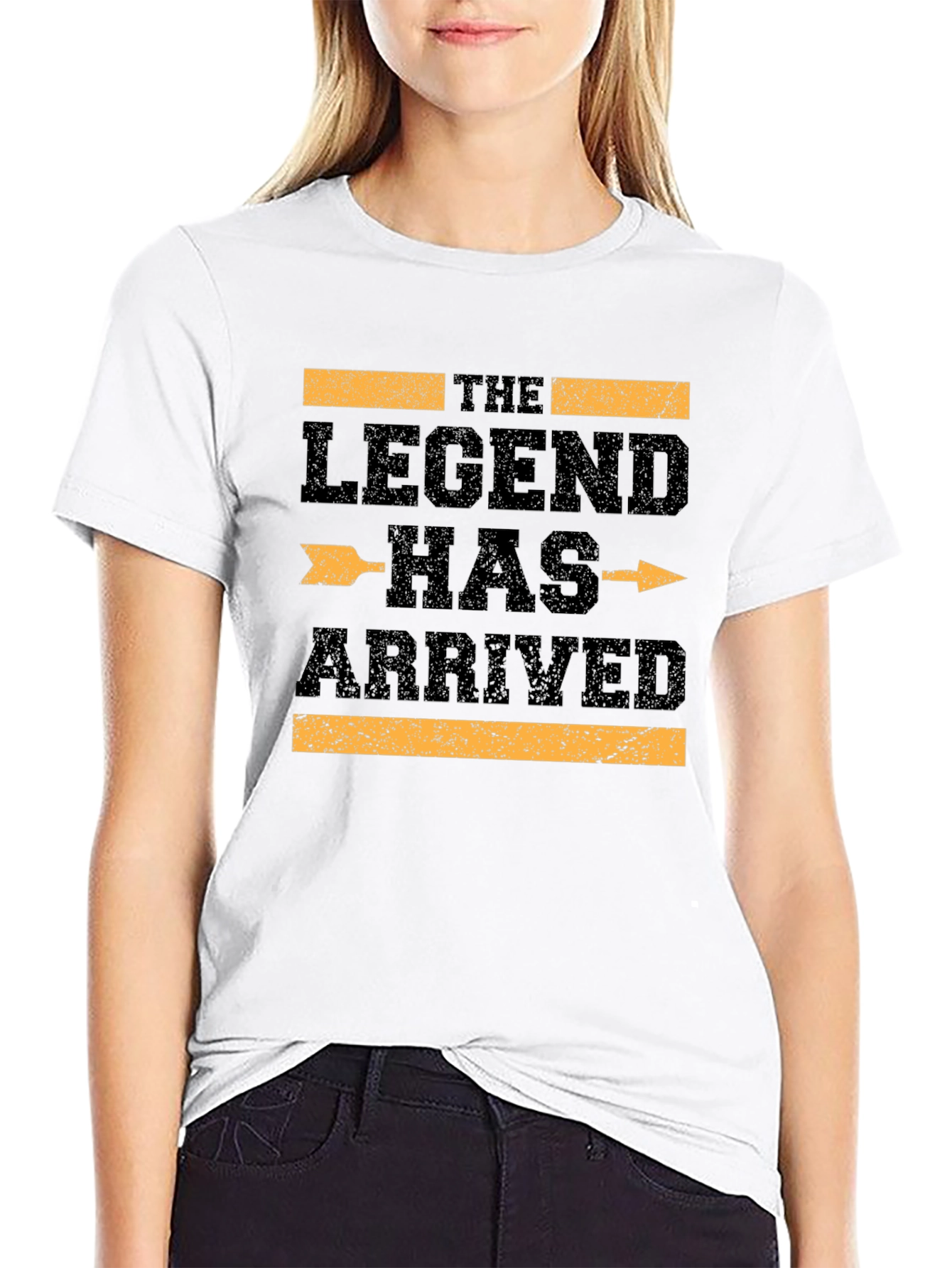 The Legend Has Arrived Black Graphic T-Shirt