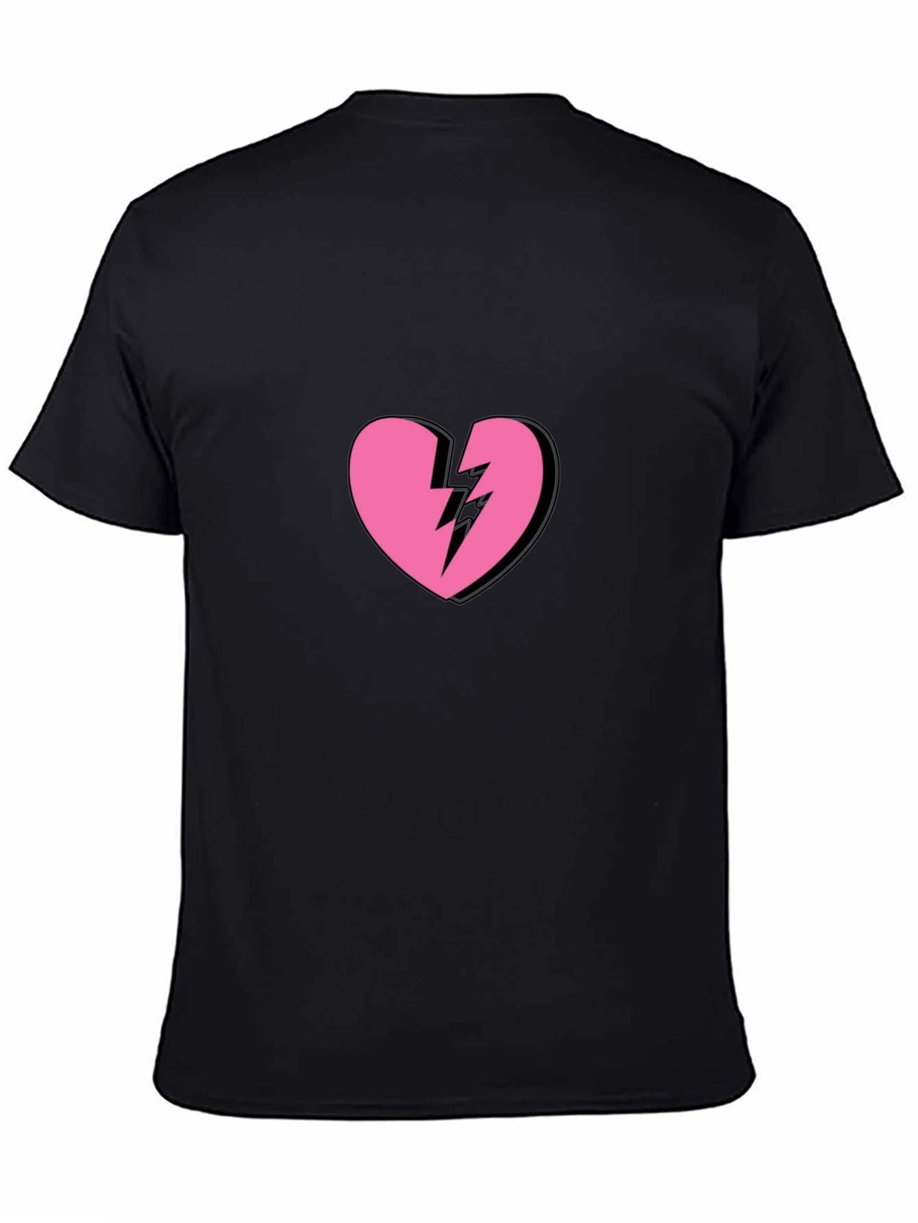 Broken Heart Graphic Tee - Trendy Black T-Shirt