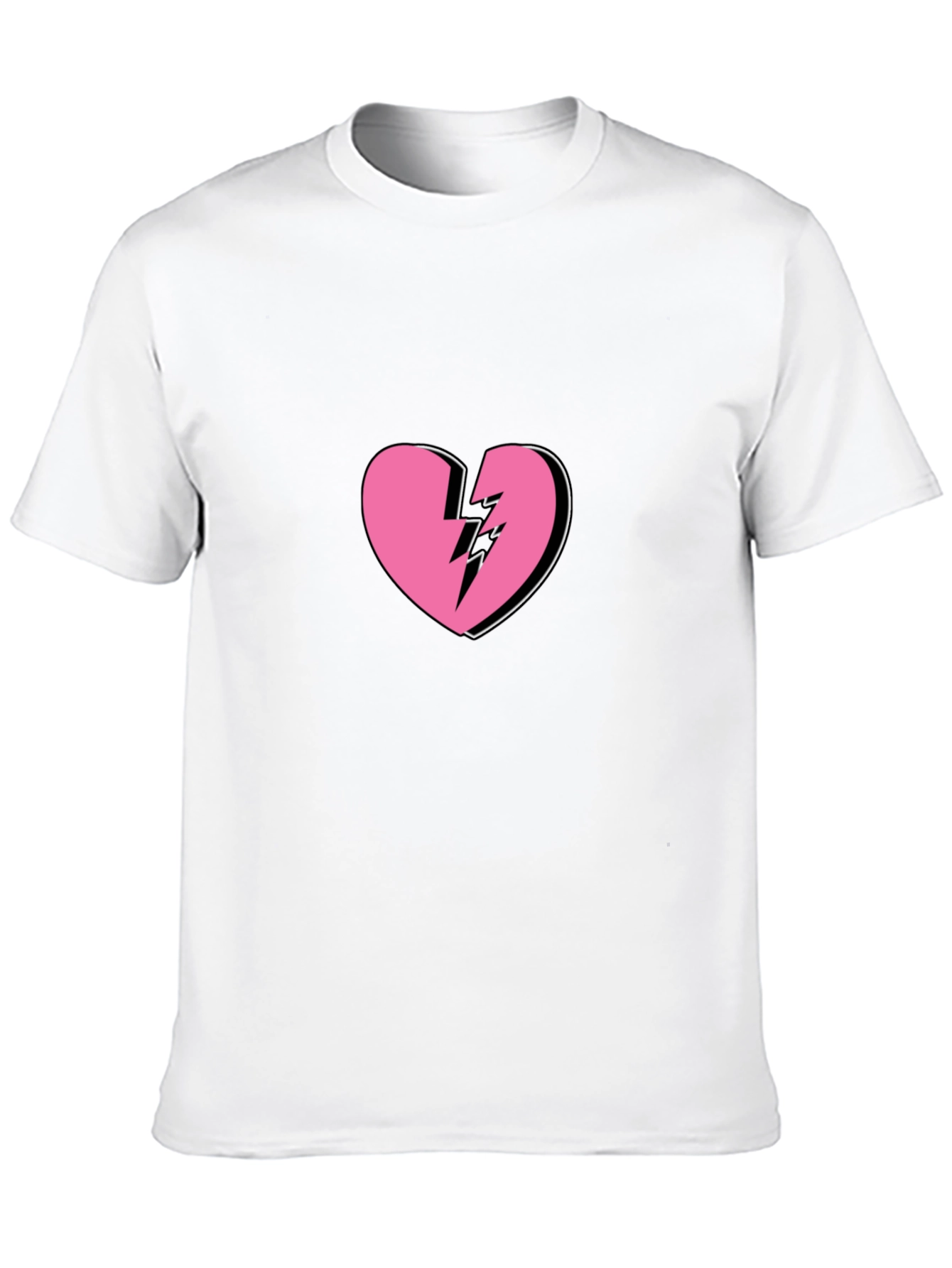 Broken Heart Graphic Tee - Trendy Black T-Shirt