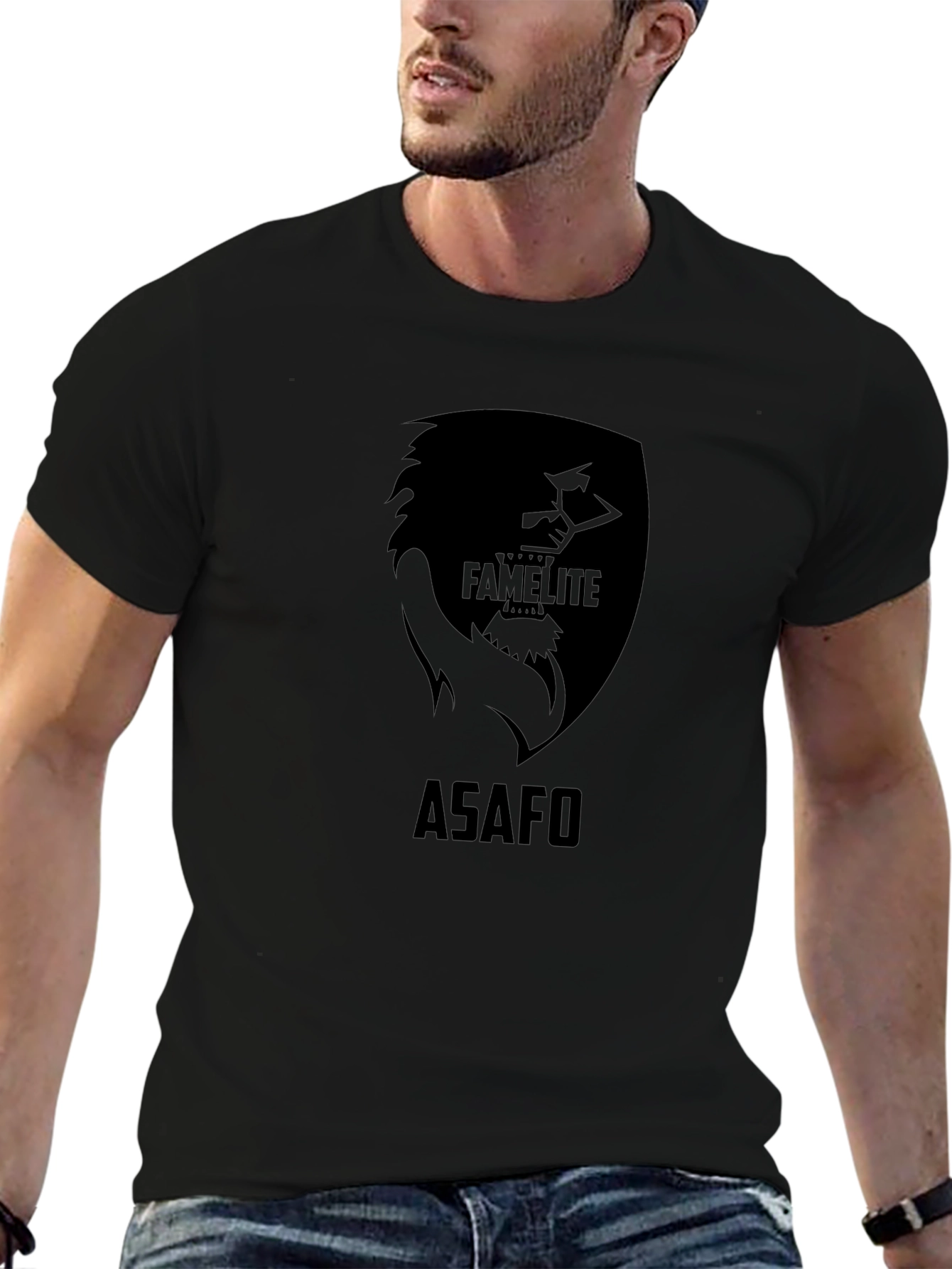 Famelite Asafio Black Graphic Tee
