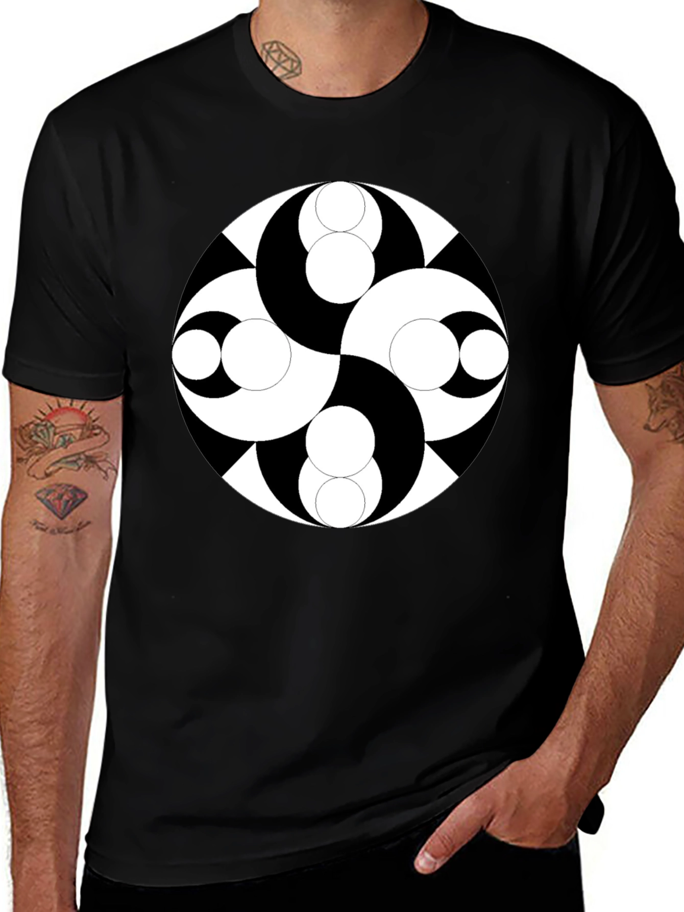 Yin Yang Black T-Shirt