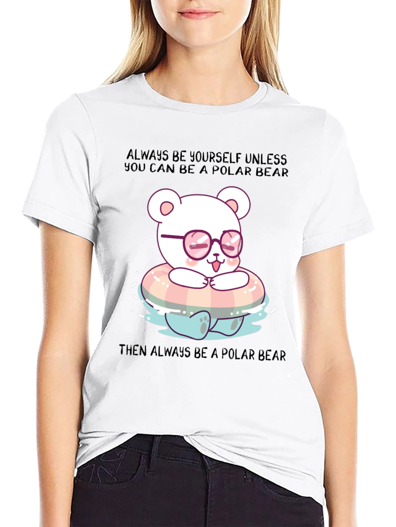 Polar Bear Graphic Tee - Be Yourself T-Shirt