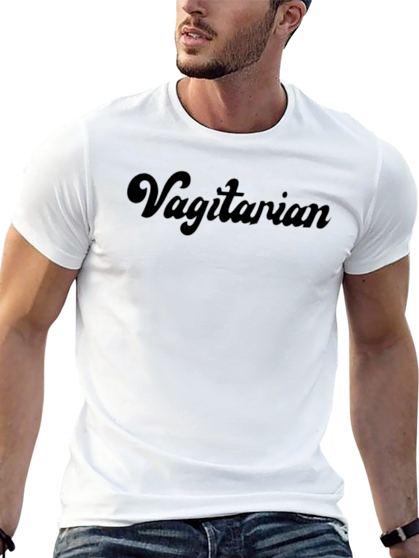Vagitarian Graphic Print Black T-Shirt