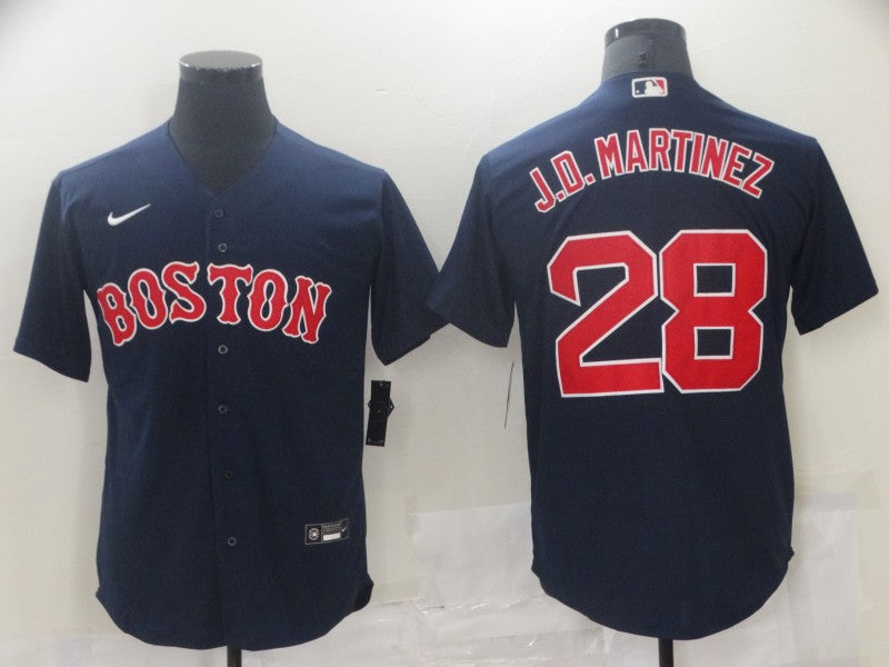 Men's Boston Red Sox J.D. Martinez #28 Navy Replica Baseball Jerseys