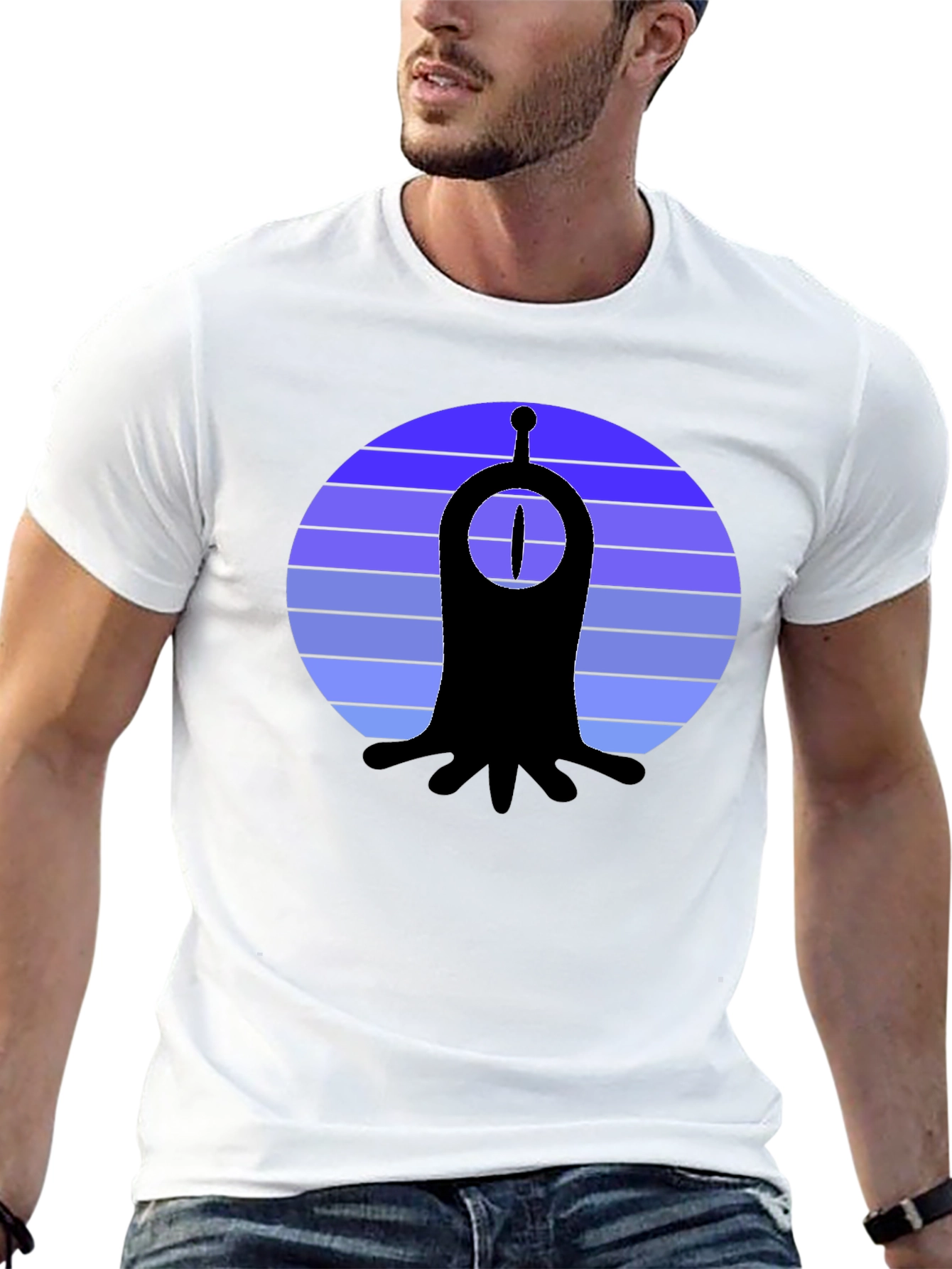 One-Eyed Alien Sunset Graphic T-Shirt